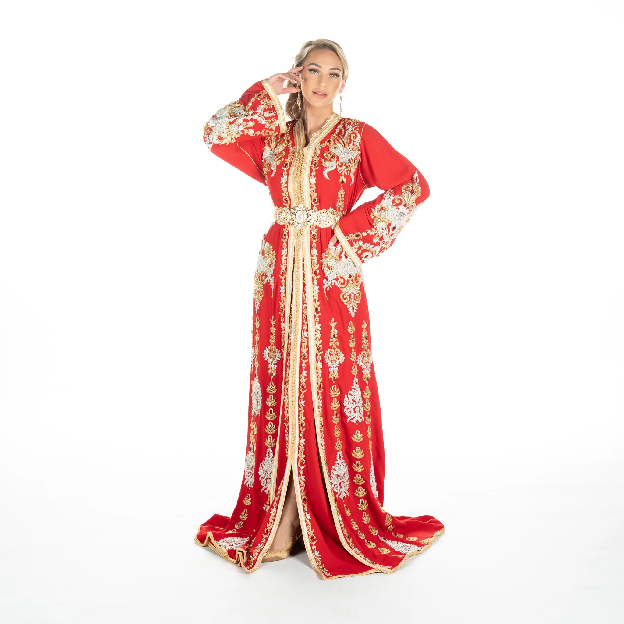 Exclusieve Caftan Nour Red - Image 5