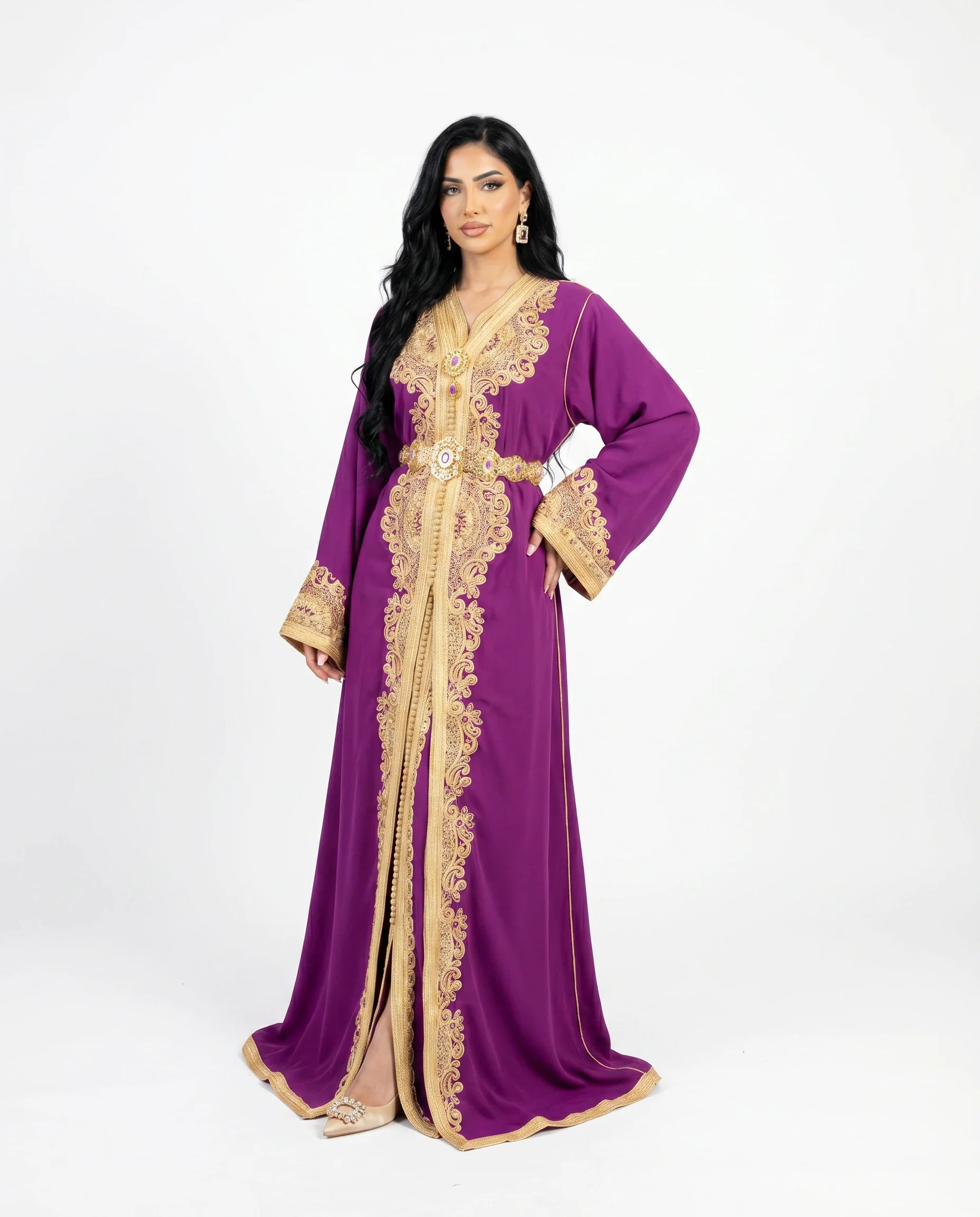 Exclusive Caftan selma Fushia