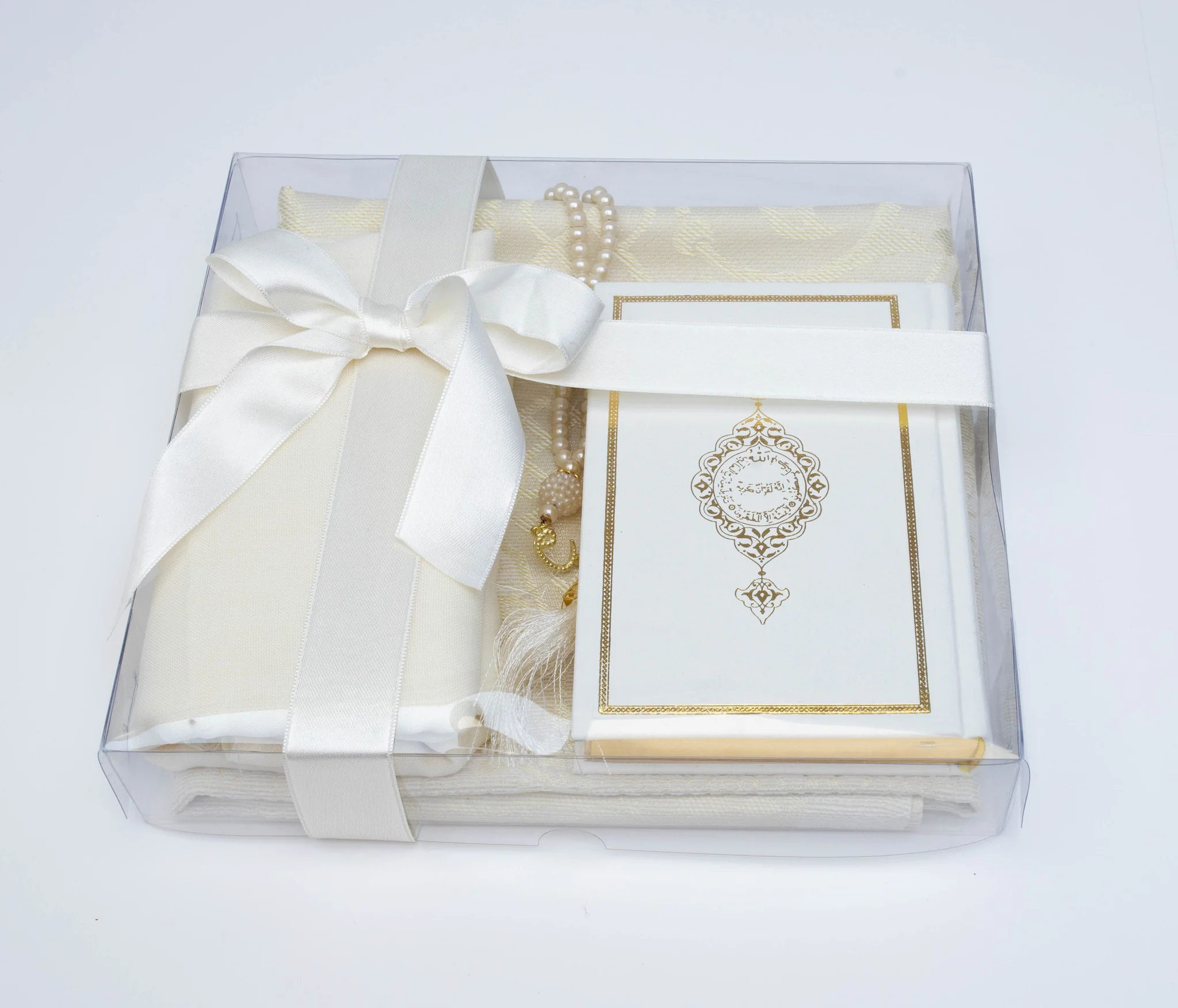 Gift Box with quran, tasbih and sejada White - Image 4
