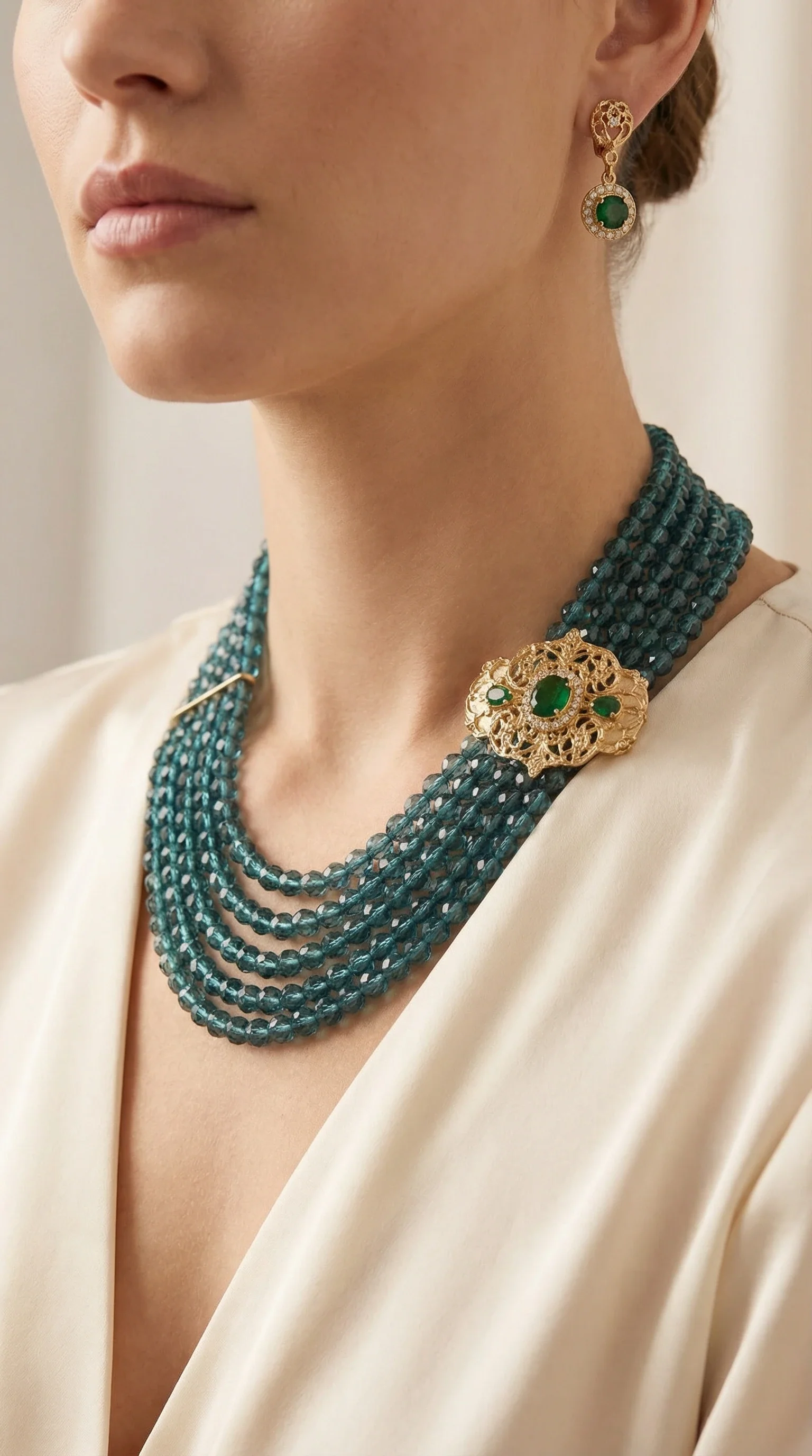 Green Necklace set Miu