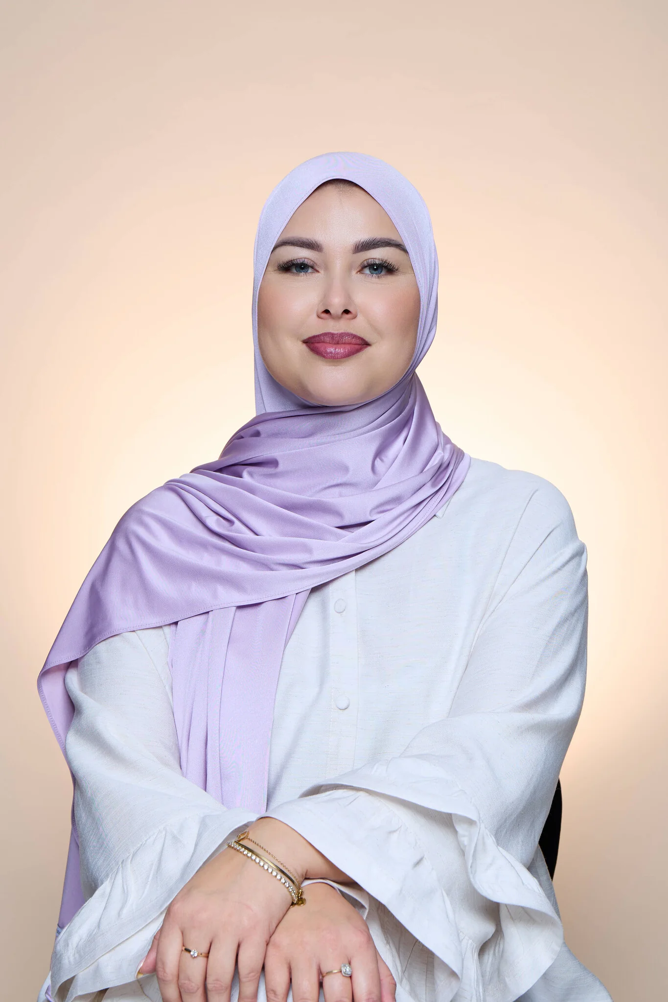 Hijab Premium Satin Mae Thistle - Image 3