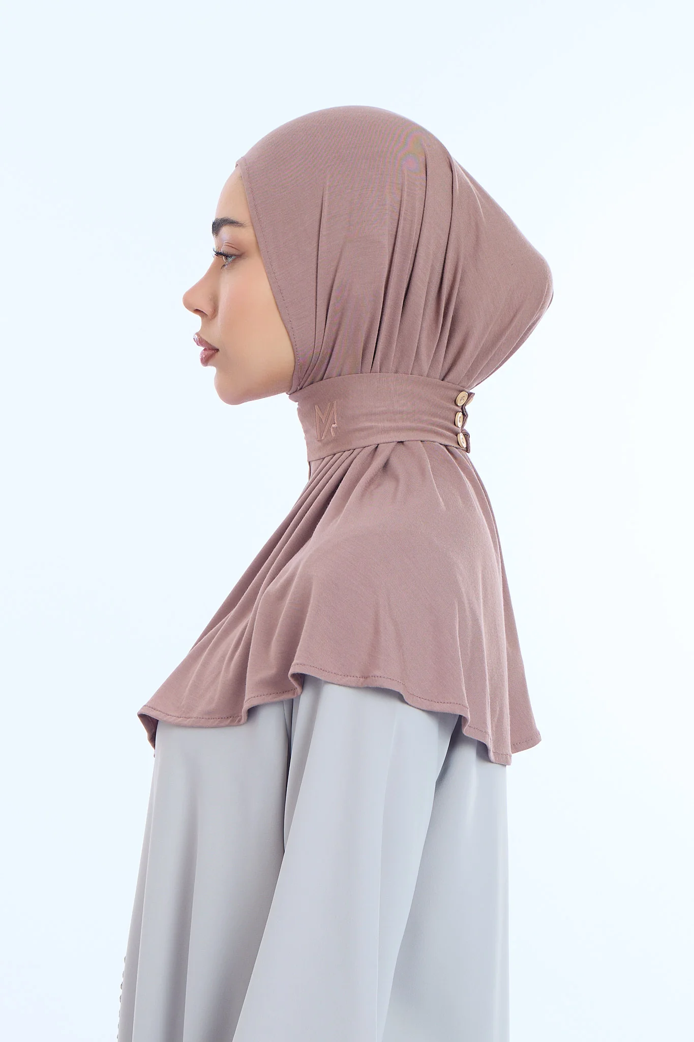 Instant Hijab Bamboo I Warm Taupe - Image 3