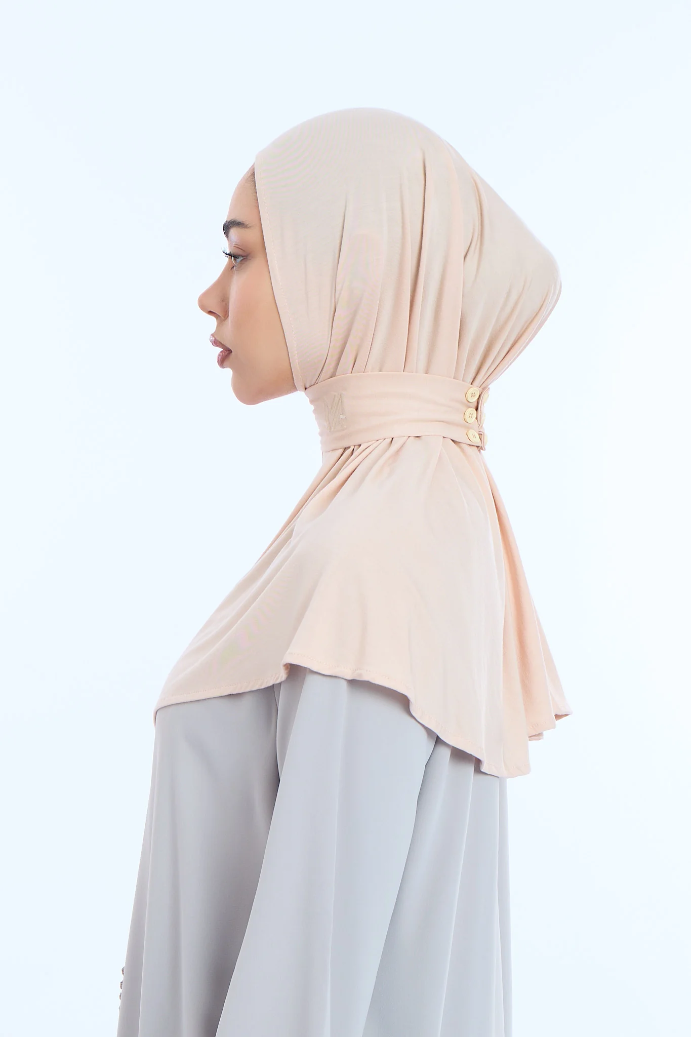 Instant Hijab Bamboo I Beige Stone - Image 3