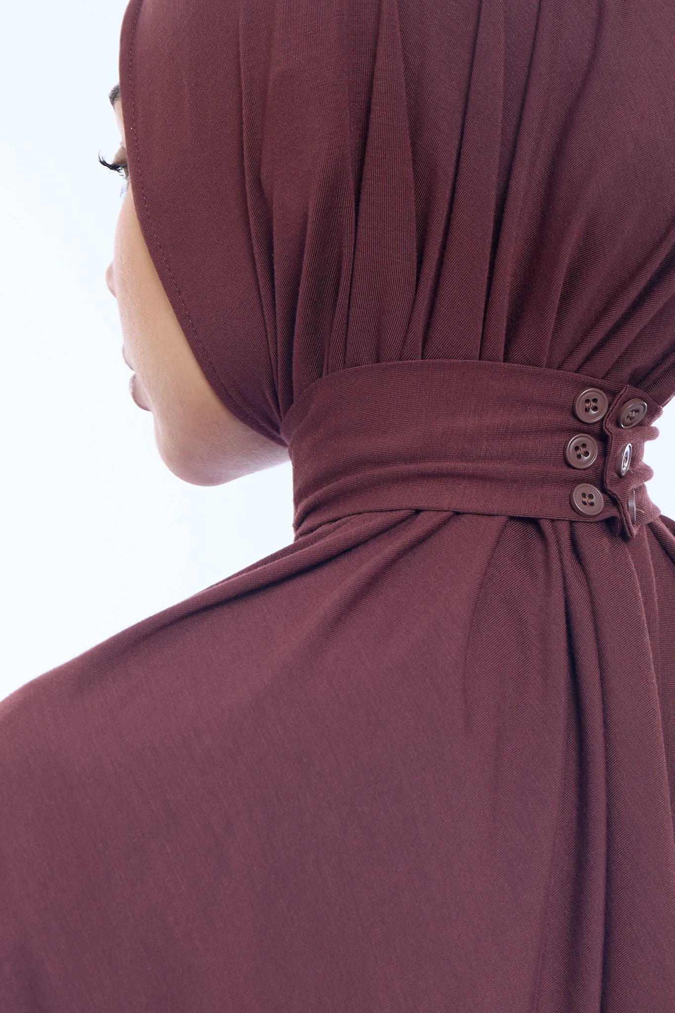 Instant Hijab Bamboo I Dark Chocolate - Image 4