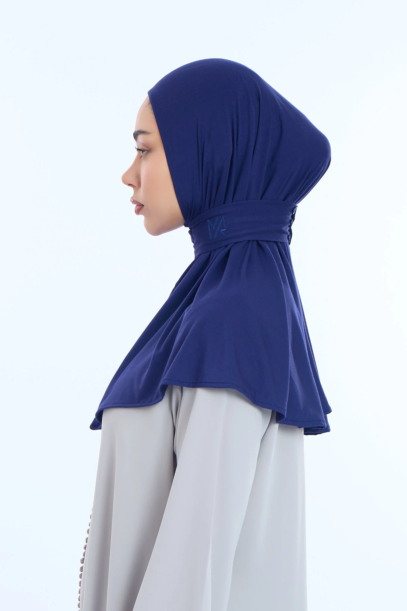 Instant Hijab Bamboo I Deep Indigo - Image 3