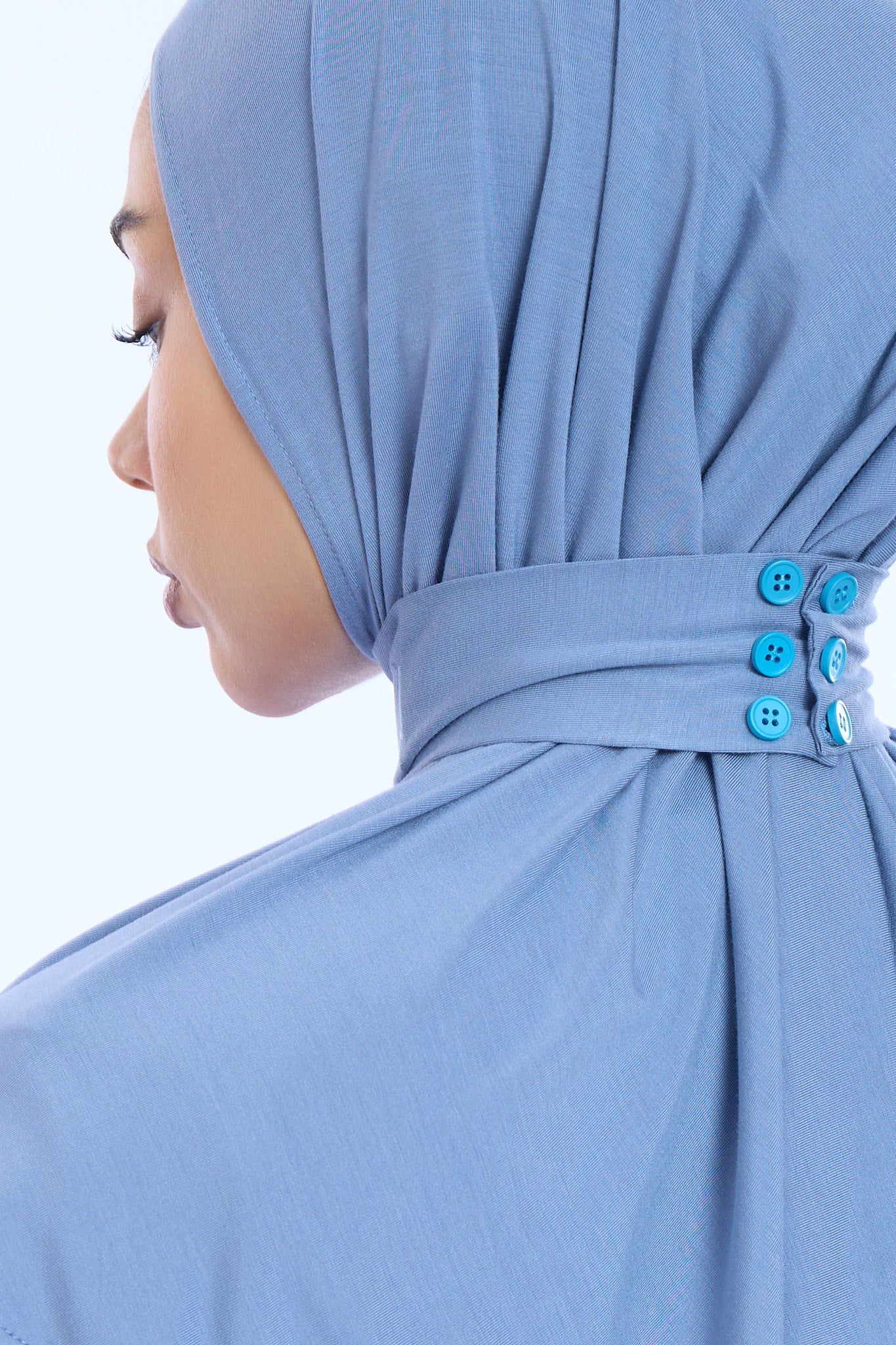 Instant Hijab Bamboo I Dusty Blue - Image 4