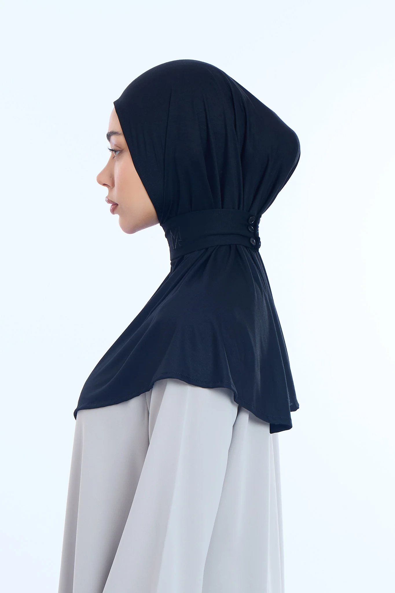 Instant Hijab Bamboo I Midnight Black - Image 3