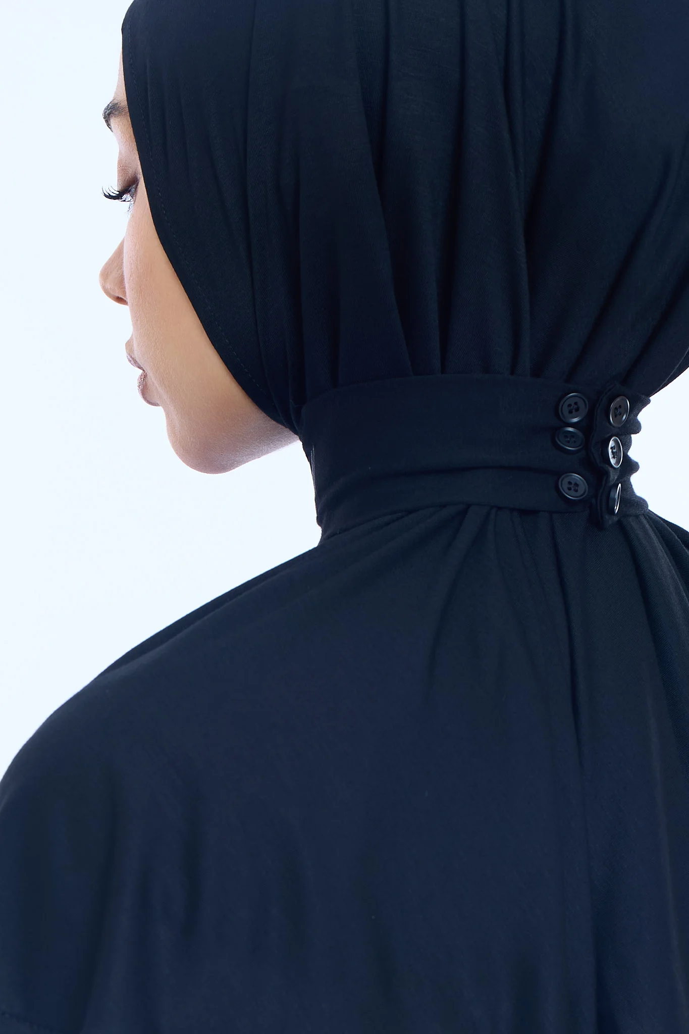 Instant Hijab Bamboo I Midnight Black - Image 4