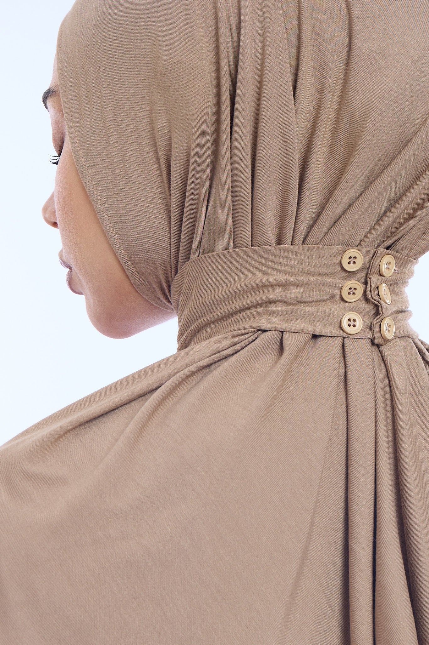 Instant Hijab Bamboo I Taupe Sand - Image 4