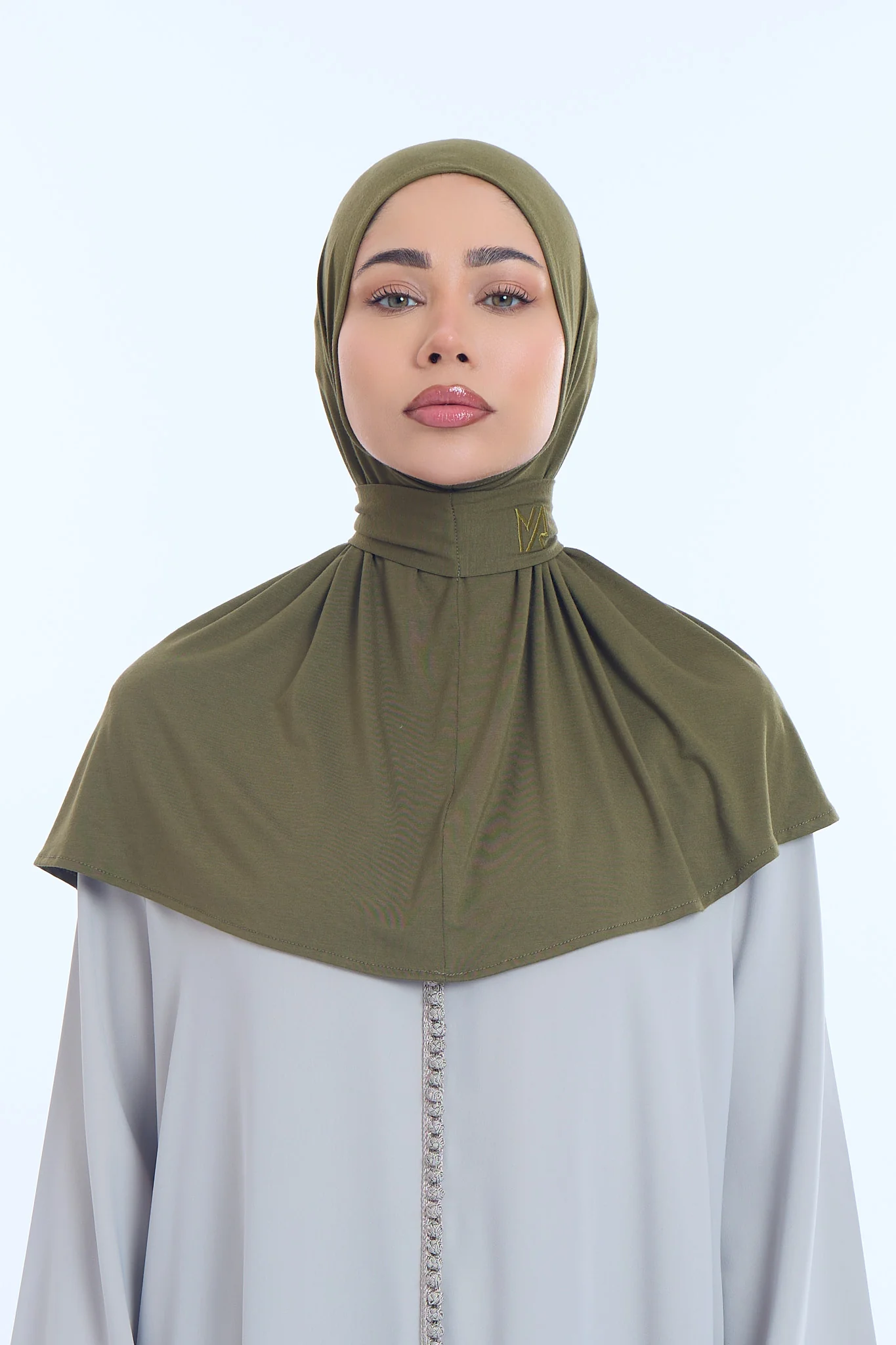 Instant Hijab Bamboo I Olive Khaki - Image 2