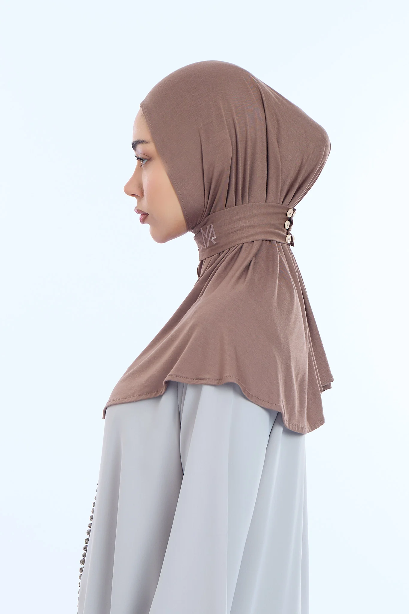 Instant Hijab Bamboo I Soft Taupe - Image 3