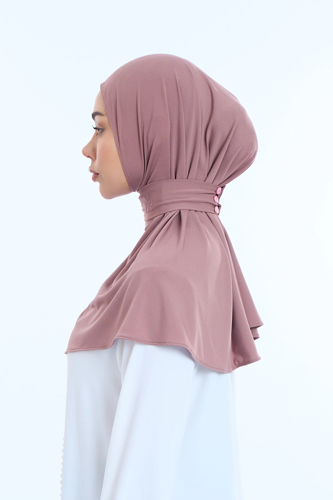 Instant Hijab Premium I Plum Pink - Image 3