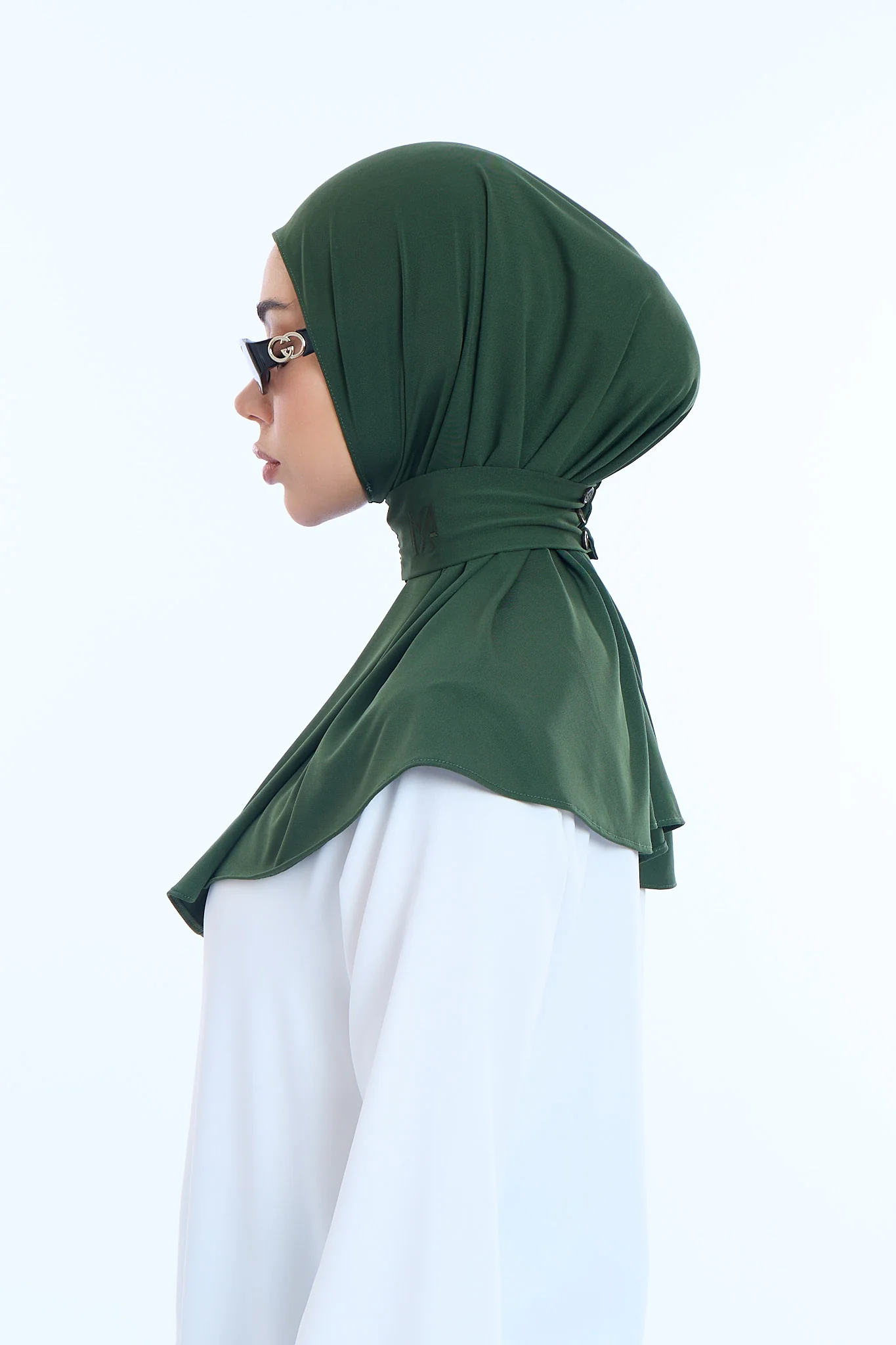 Instant Hijab Premium I  Deep Olive - Image 3