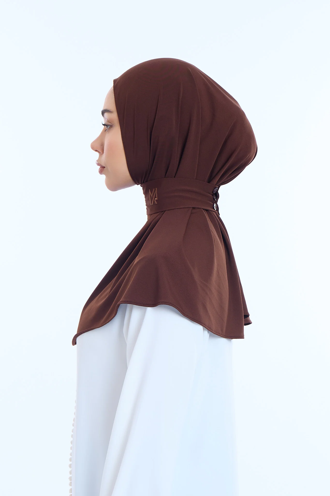 Instant Hijab Premium I Espresso Brown - Image 3