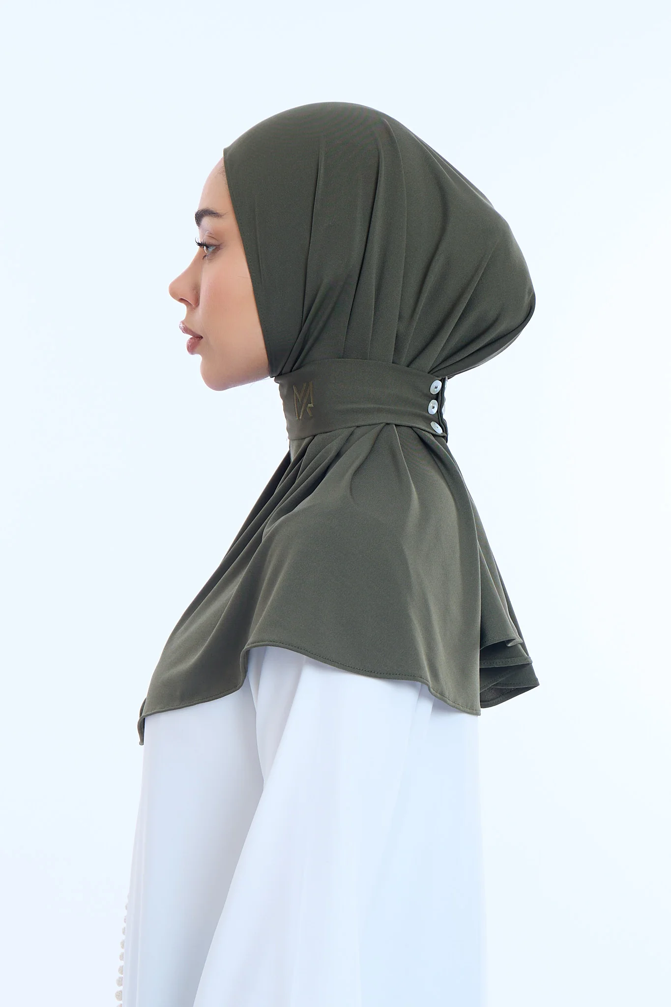 Instant Hijab Premium I Dark Moss - Image 3