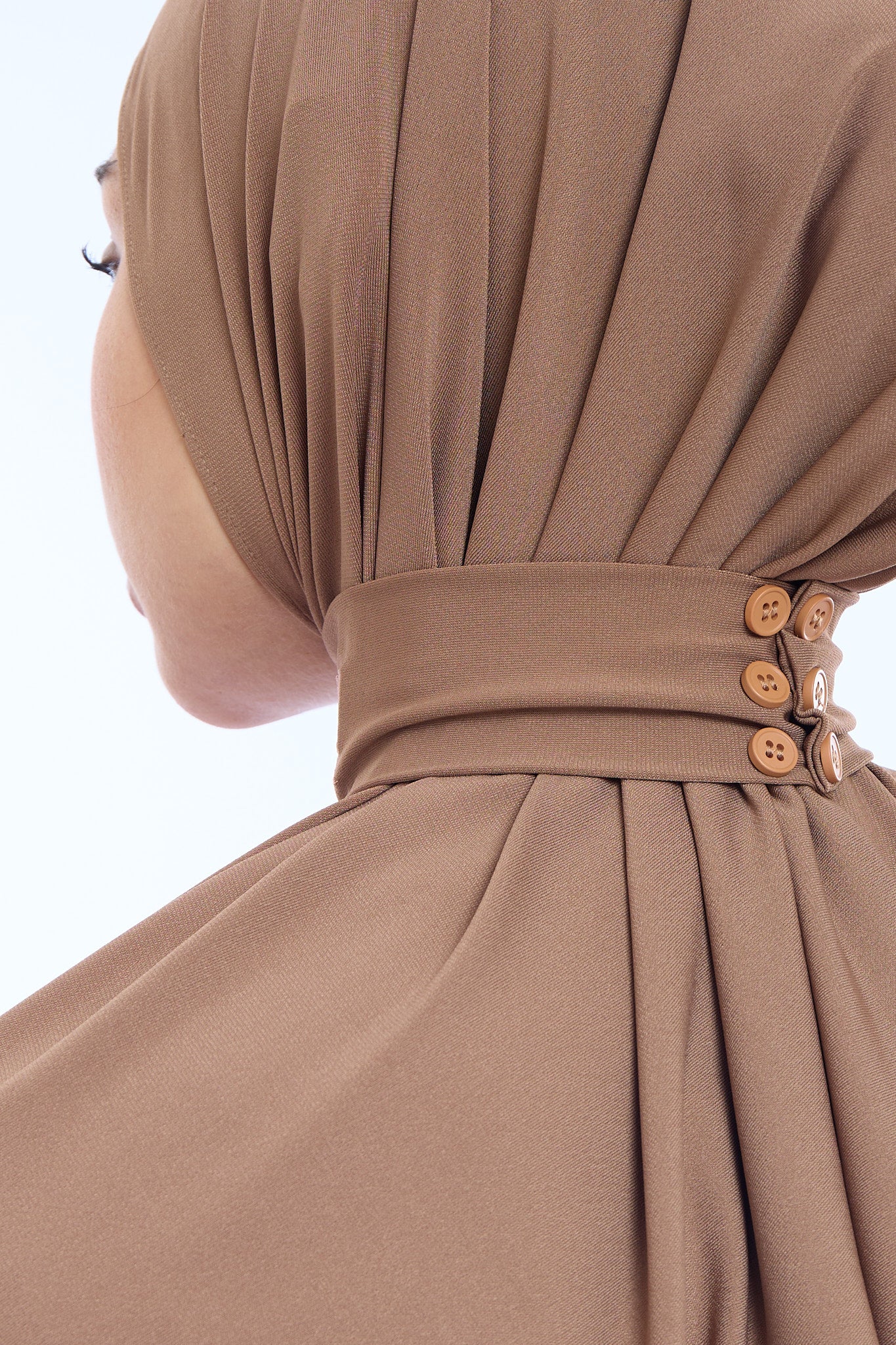 Instant Hijab Premium I  Walnut Brown - Image 4