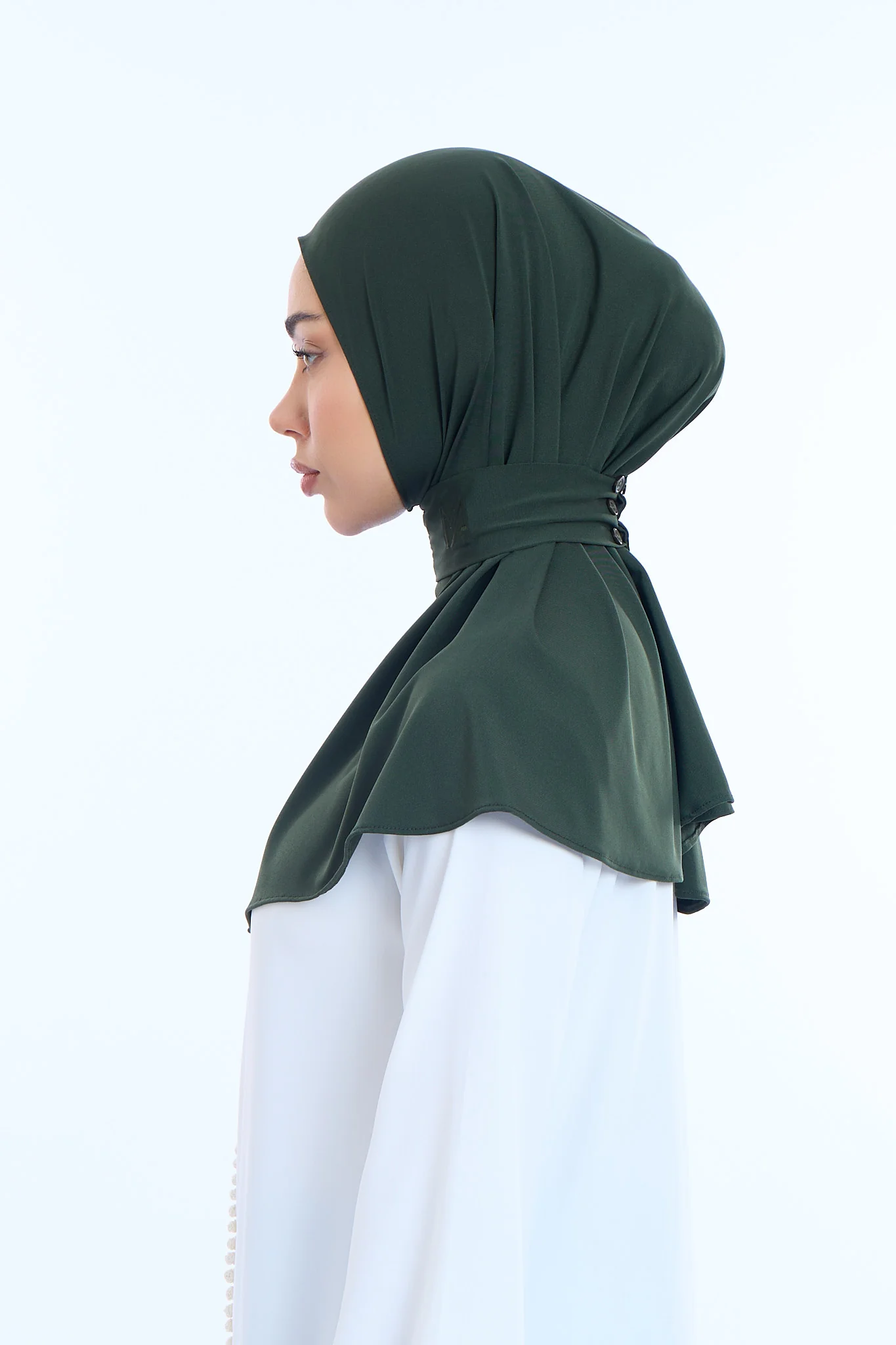 Instant Hijab Premium I Deep Forest - Image 3