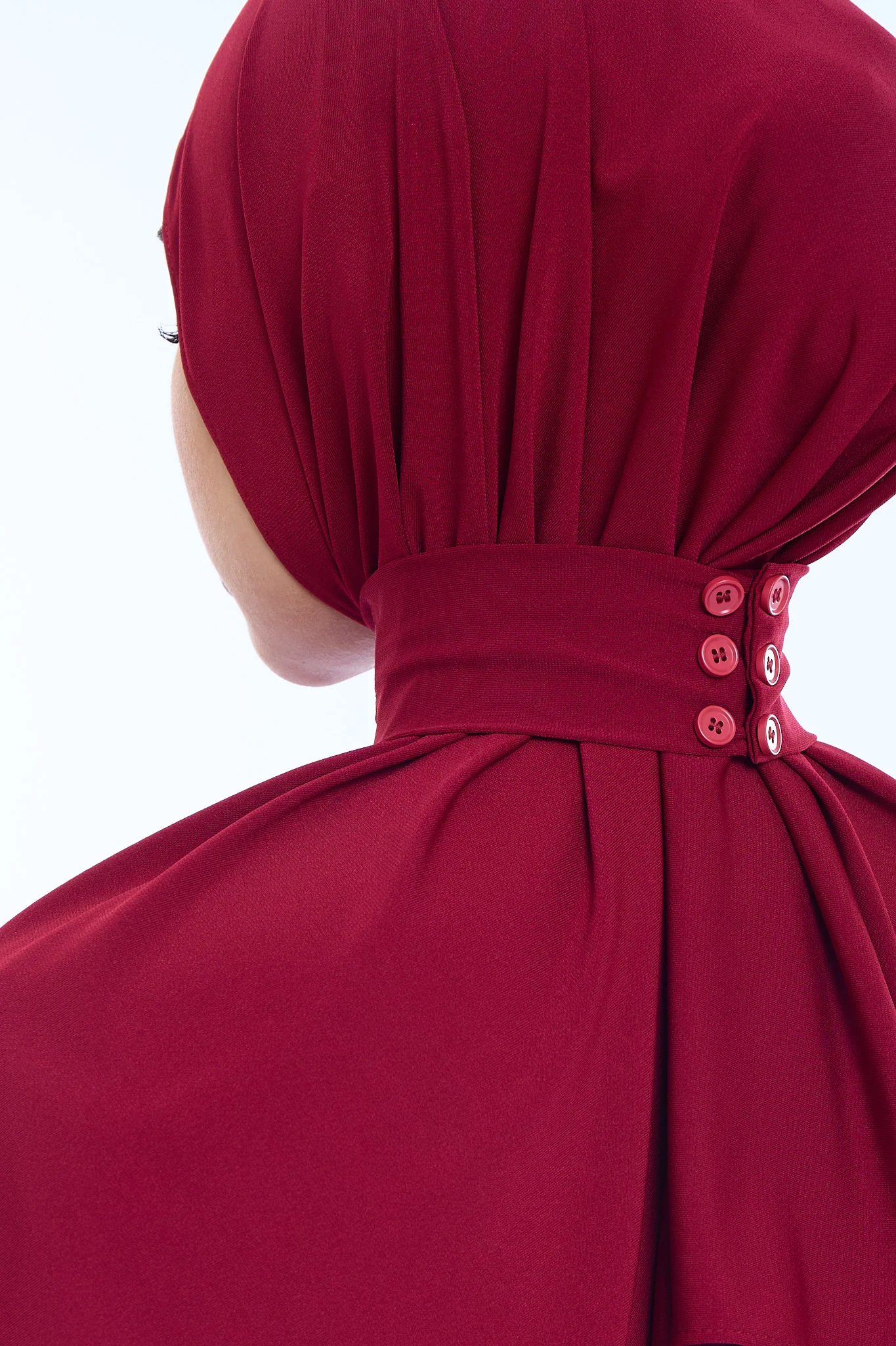 Instant Hijab Premium I Dark Wine - Image 4