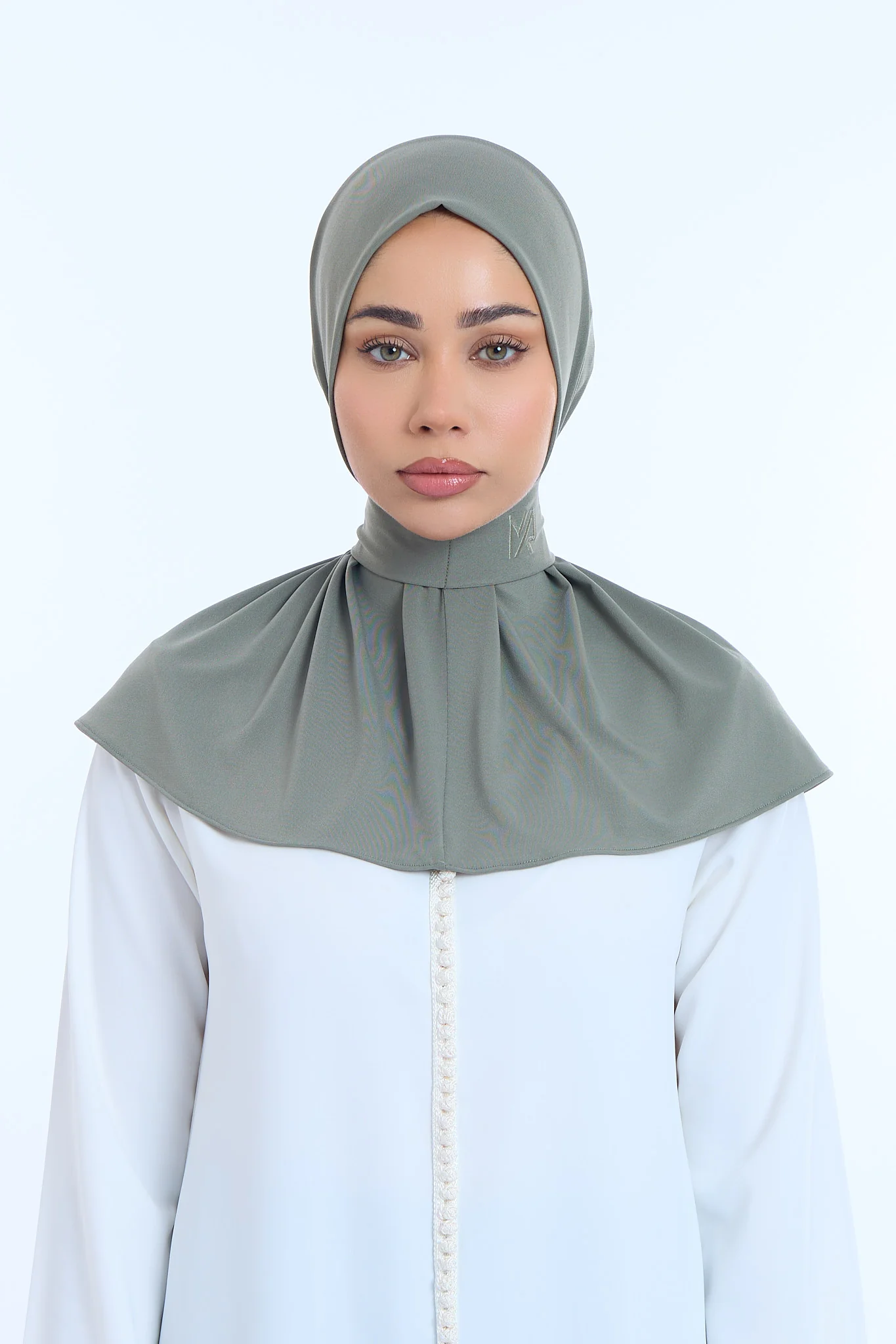Instant Hijab Premium II Forest Khaki - Image 2