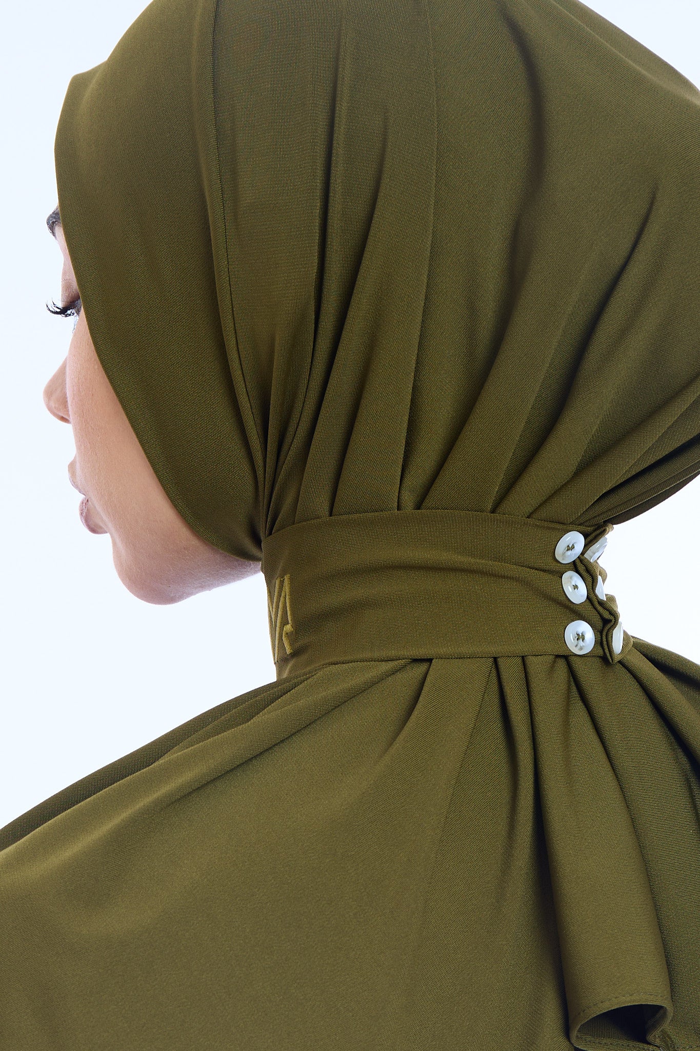 Instant Hijab Premium II Army Green - Image 2
