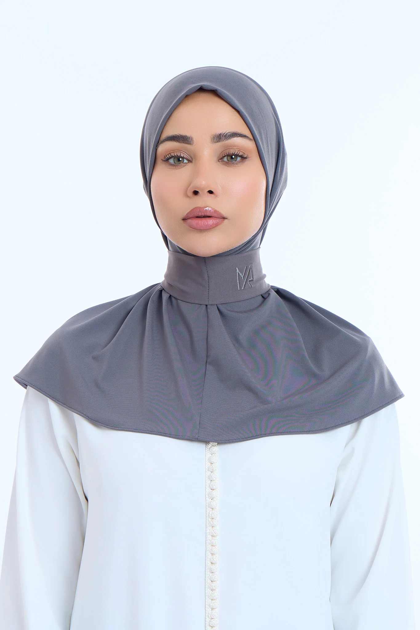 Instant Hijab Premium II Charcoal Blue - Image 2