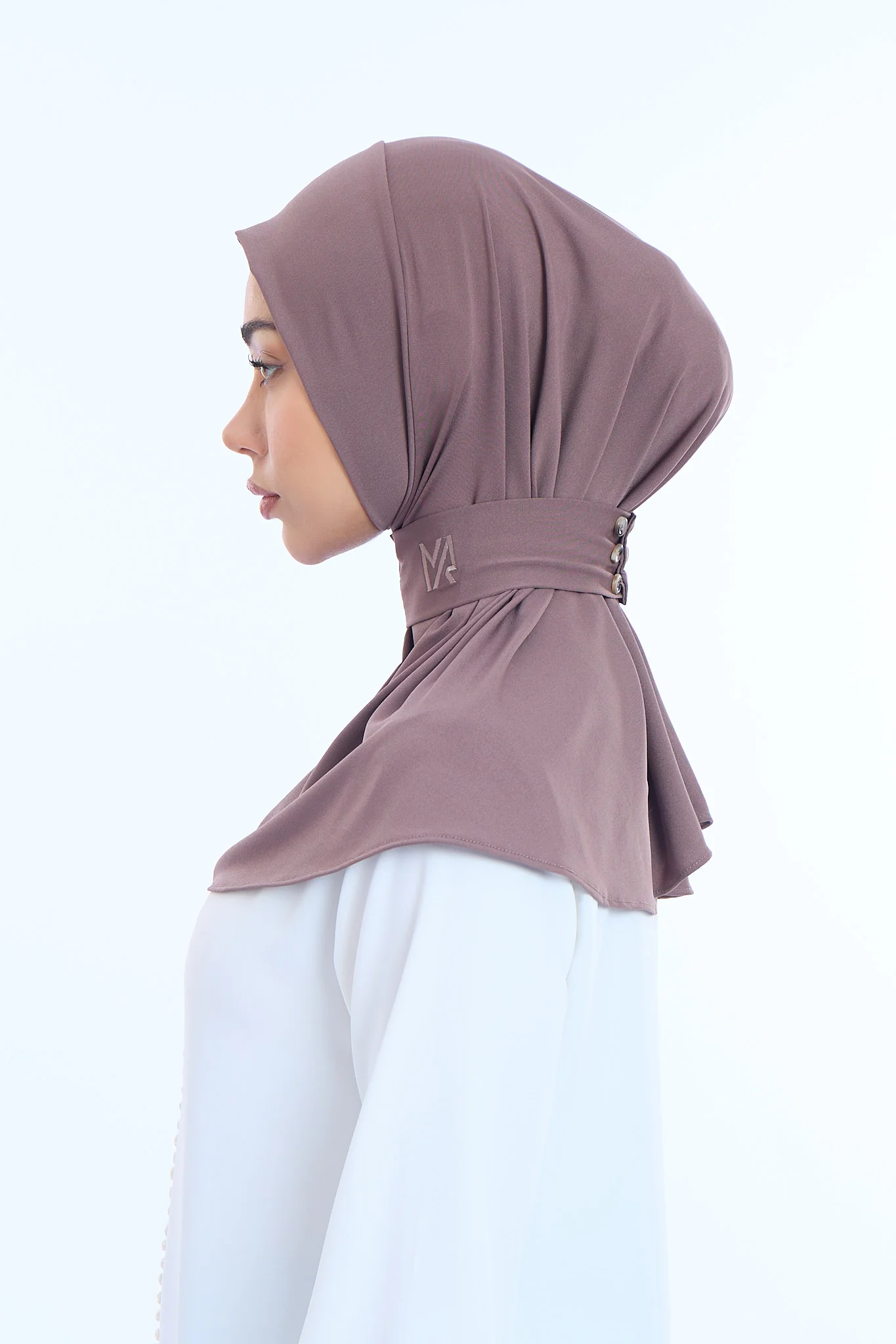 Instant Hijab Premium II  Cocoa Brown - Image 3