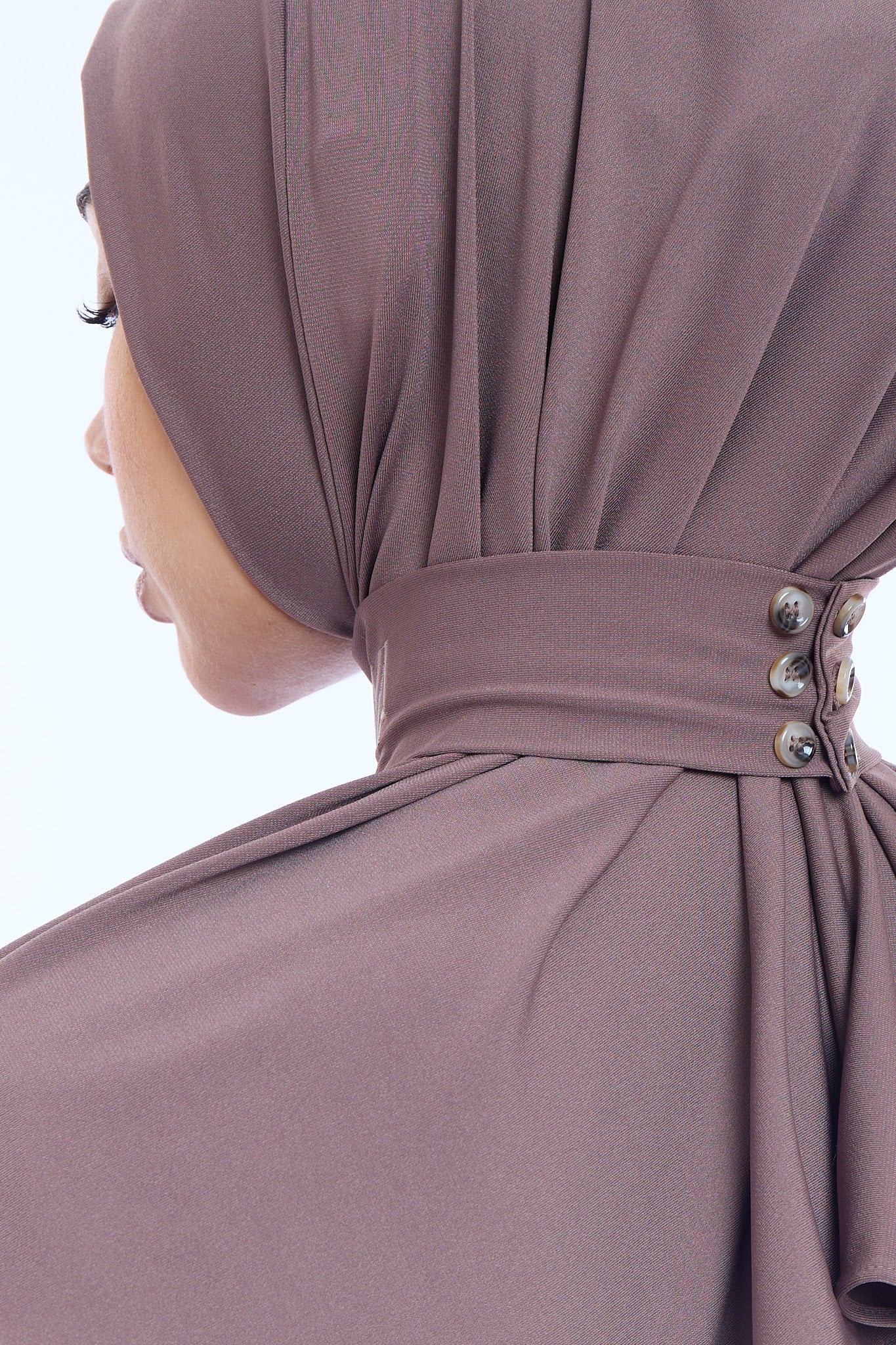 Instant Hijab Premium II  Cocoa Brown - Image 4