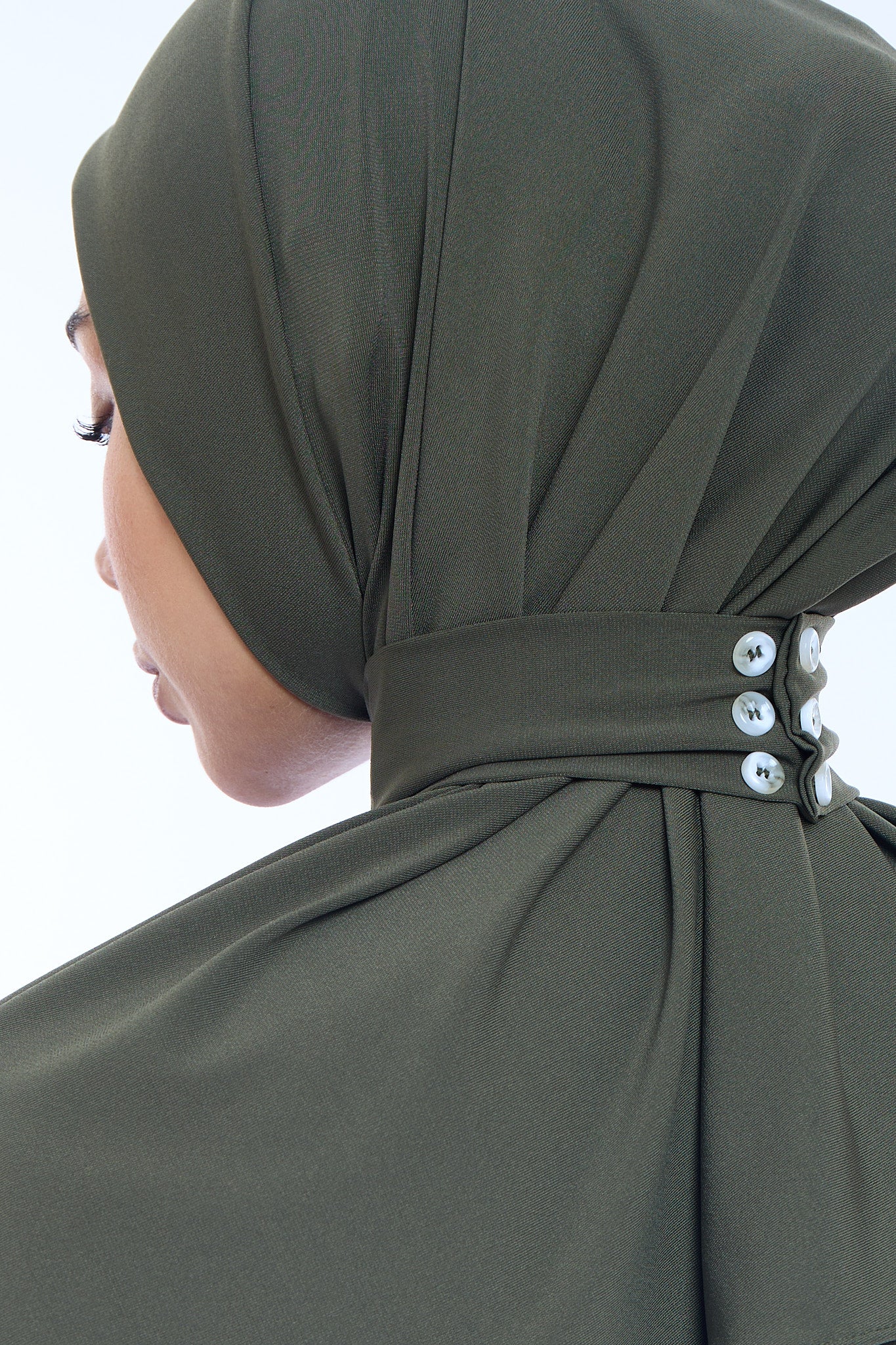 Instant Hijab Premium II Dark Moss - Image 2