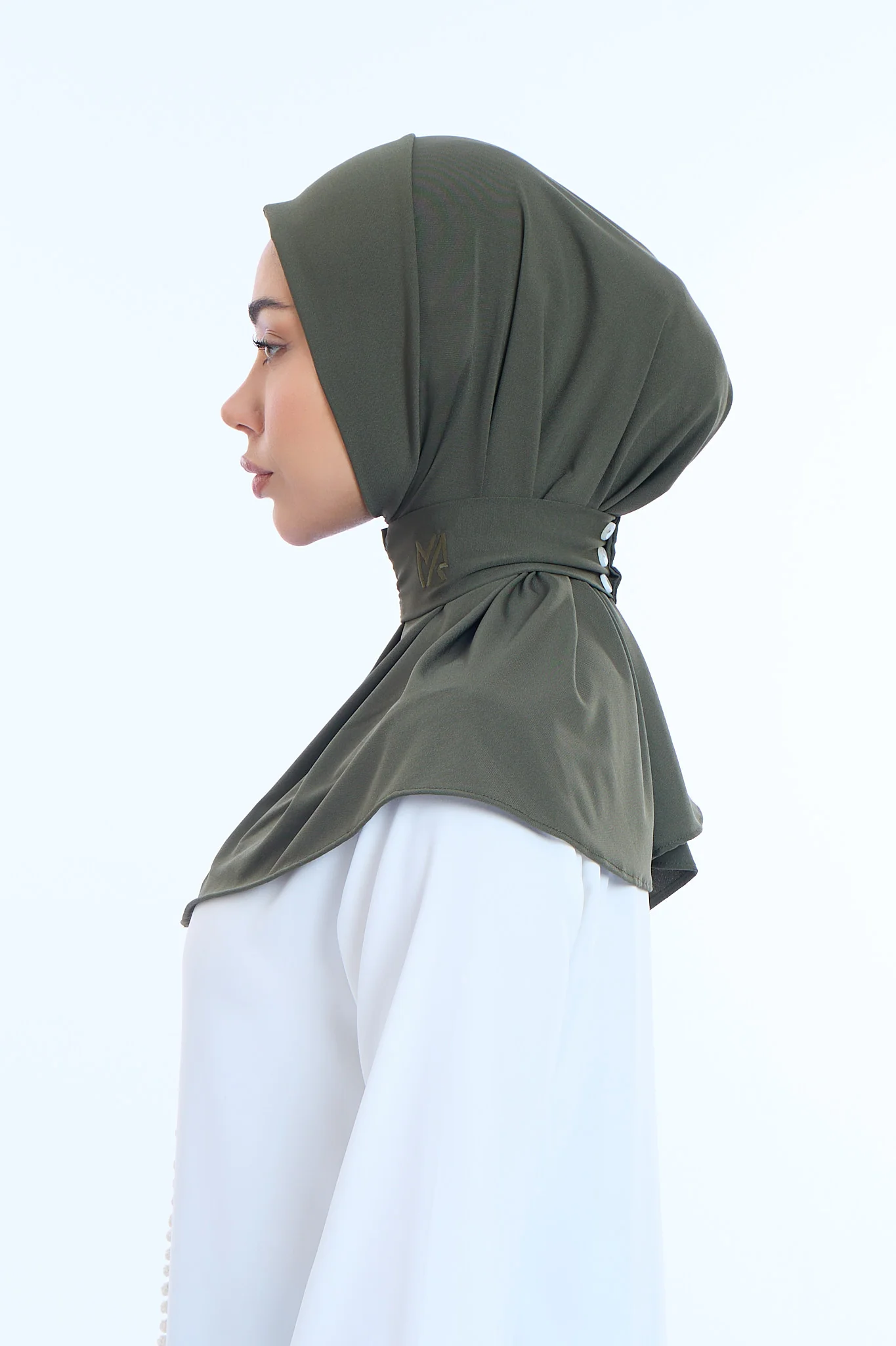 Instant Hijab Premium II Dark Moss - Image 4