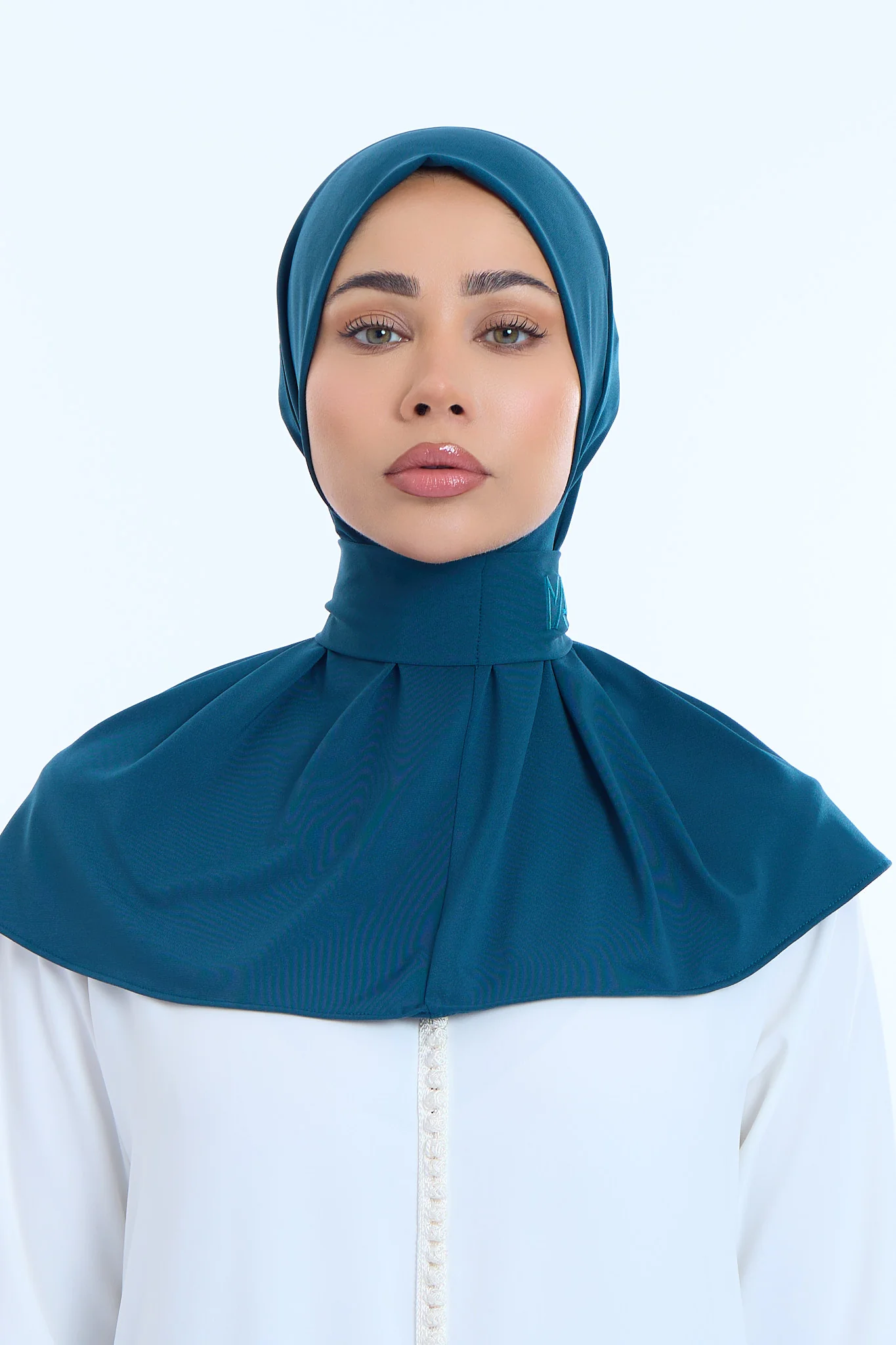 Instant Hijab Premium II Dark Teal Blue - Image 4