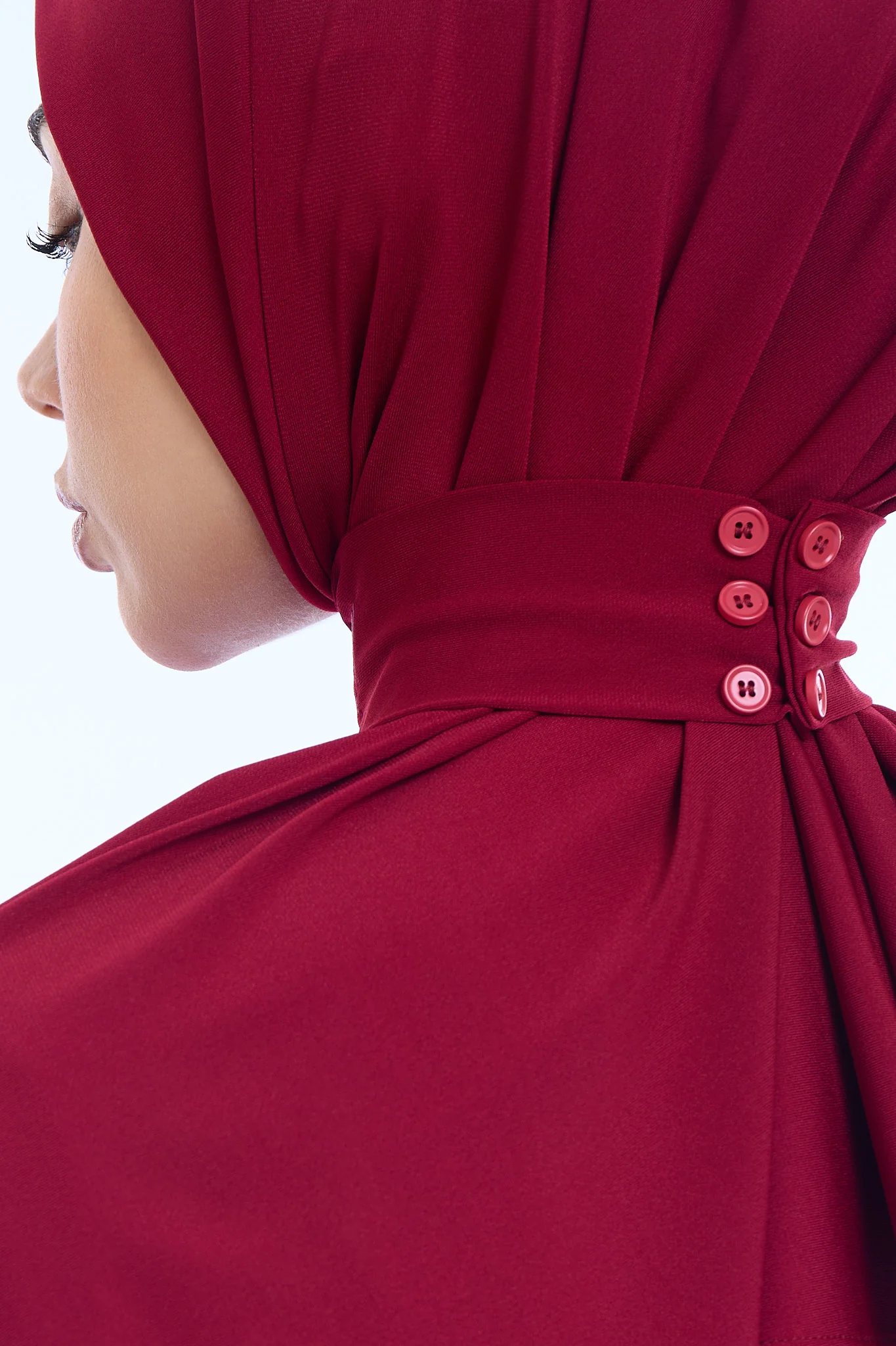 Instant Hijab Premium II Dark Wine - Image 4