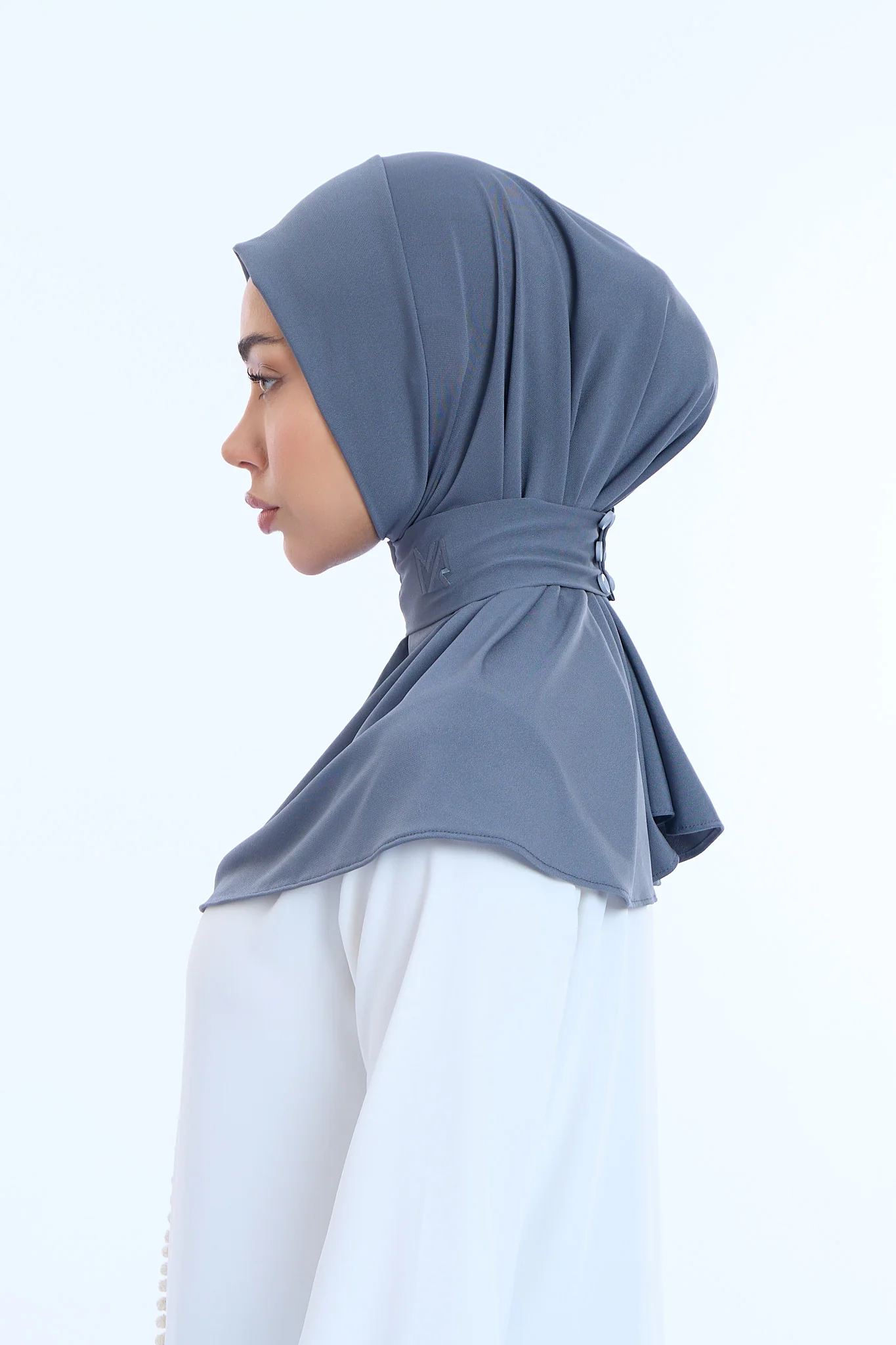 Instant Hijab Premium II  Deep Slate Blue - Image 3