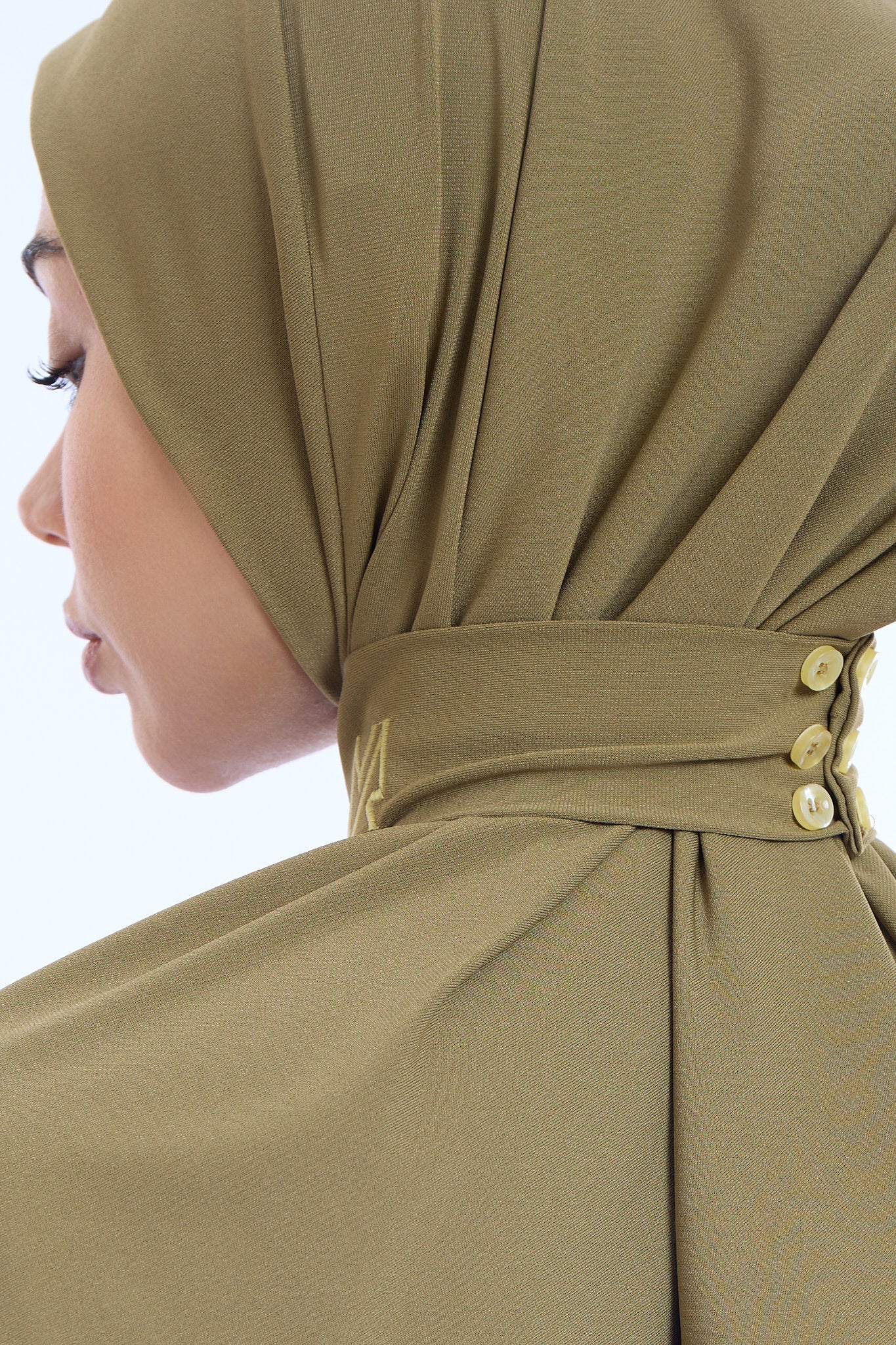 Instant Hijab Premium II Olive Brown - Image 4
