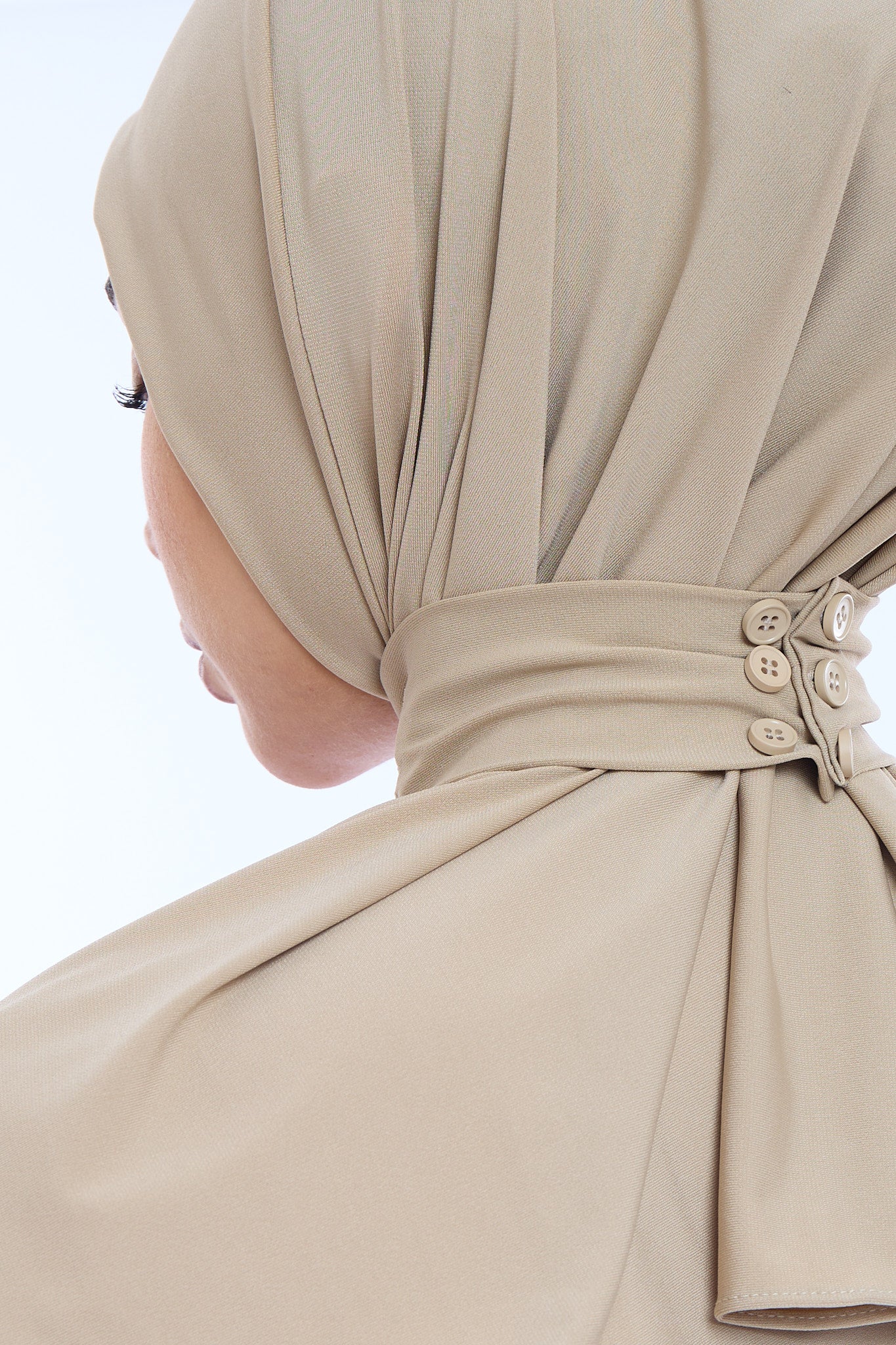 Instant Hijab Premium II Sand Beige - Image 2