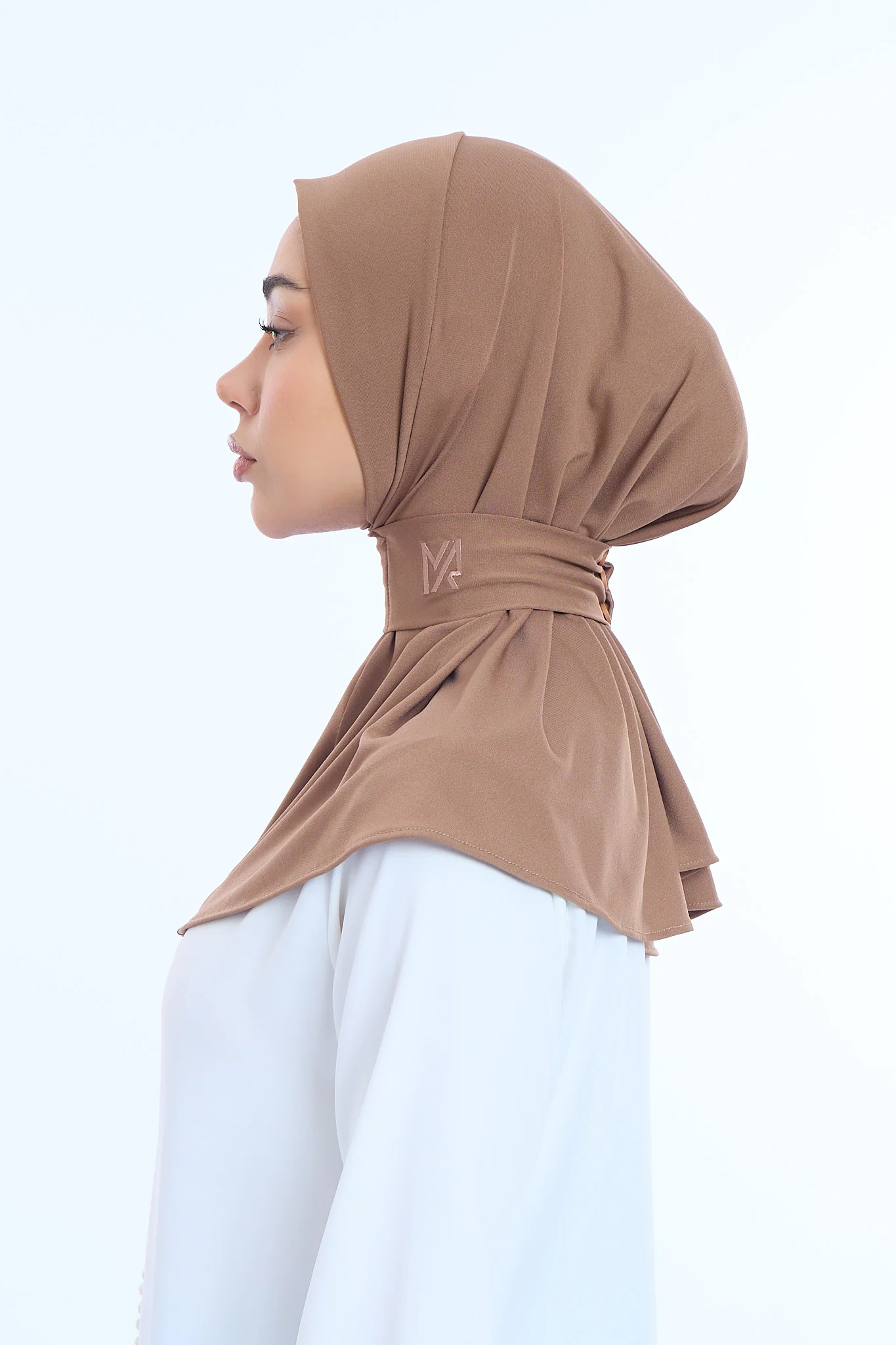 Instant Hijab Premium II  Walnut Brown - Image 3