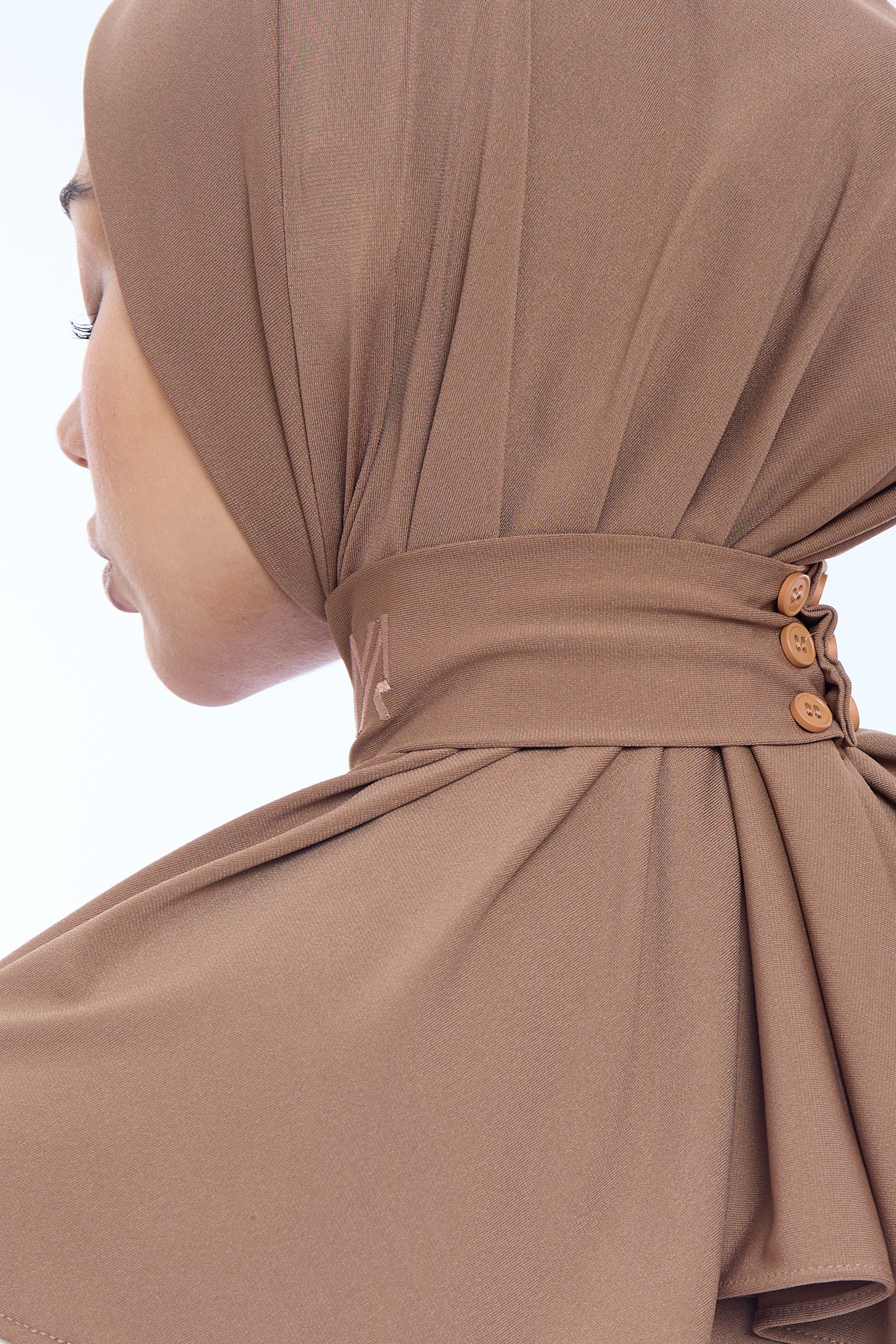 Instant Hijab Premium II  Walnut Brown - Image 4