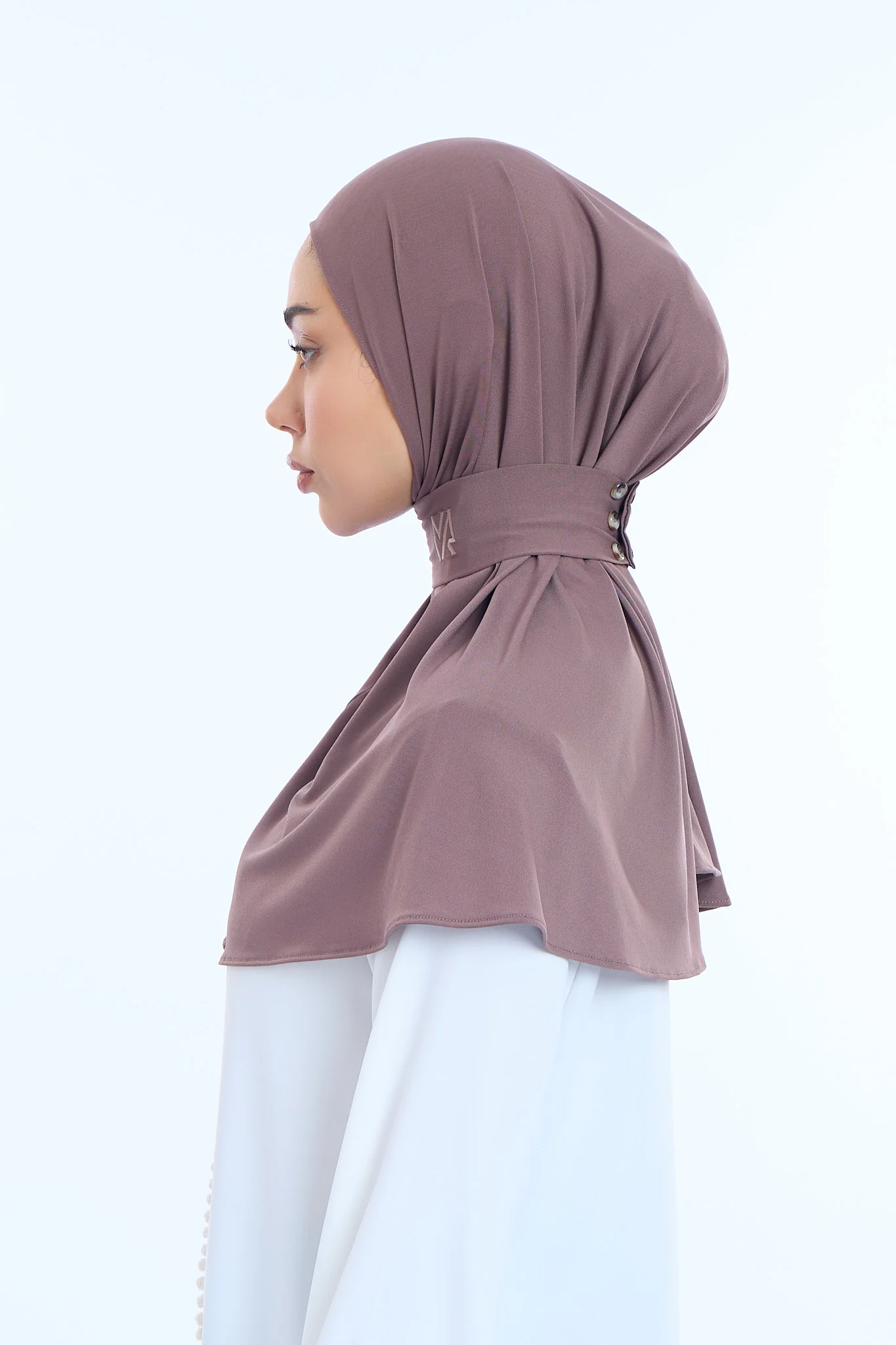Instant Hijab Premium I  Cocoa Brown - Image 3