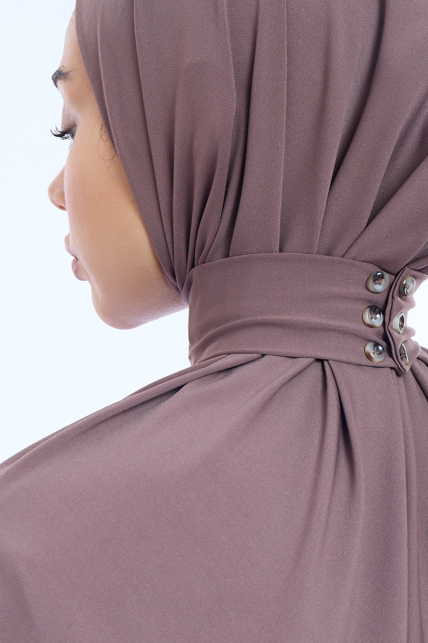 Instant Hijab Premium I  Cocoa Brown - Image 4