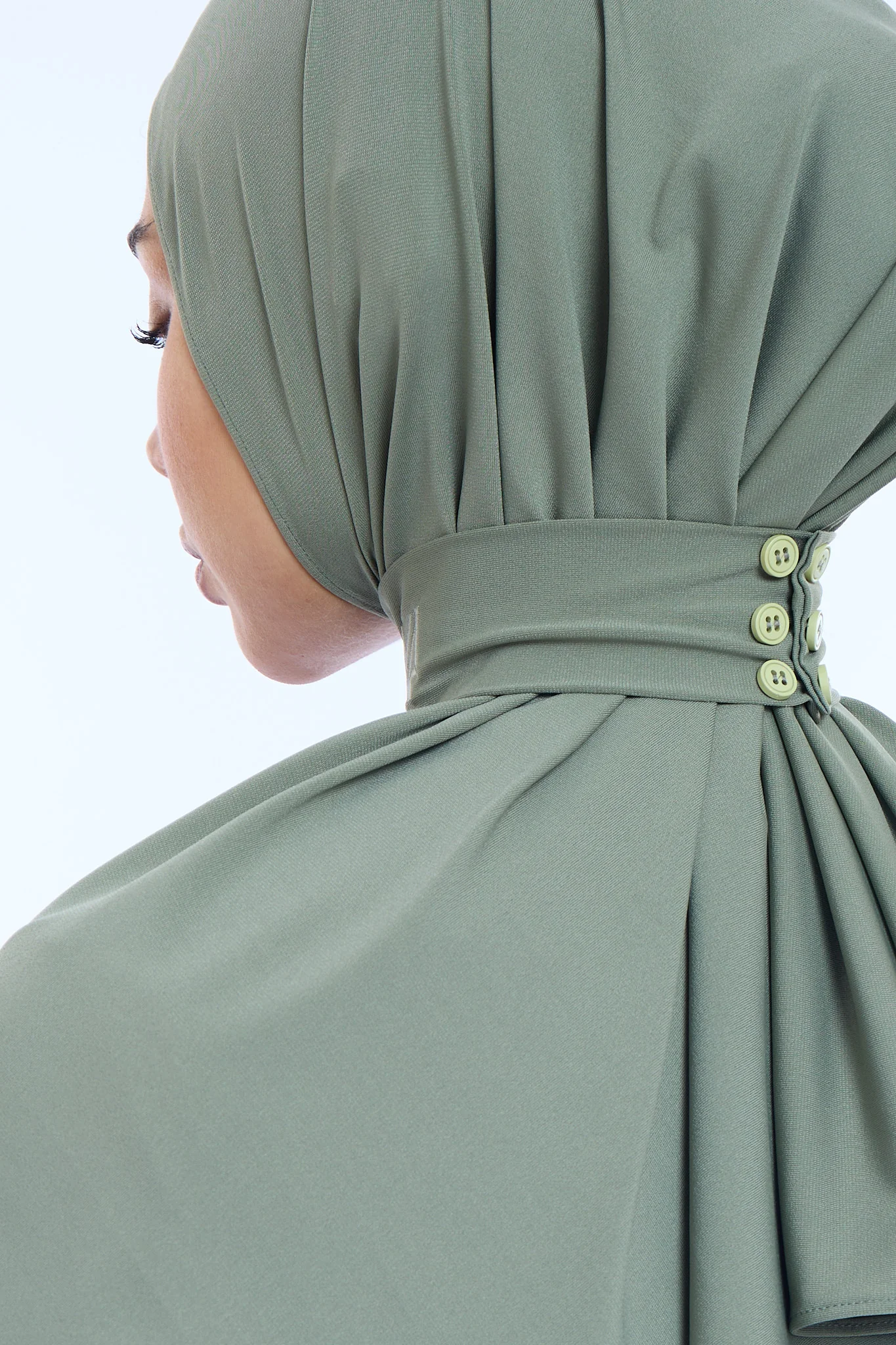 Instant Hijab Premium I Moss Green - Image 4