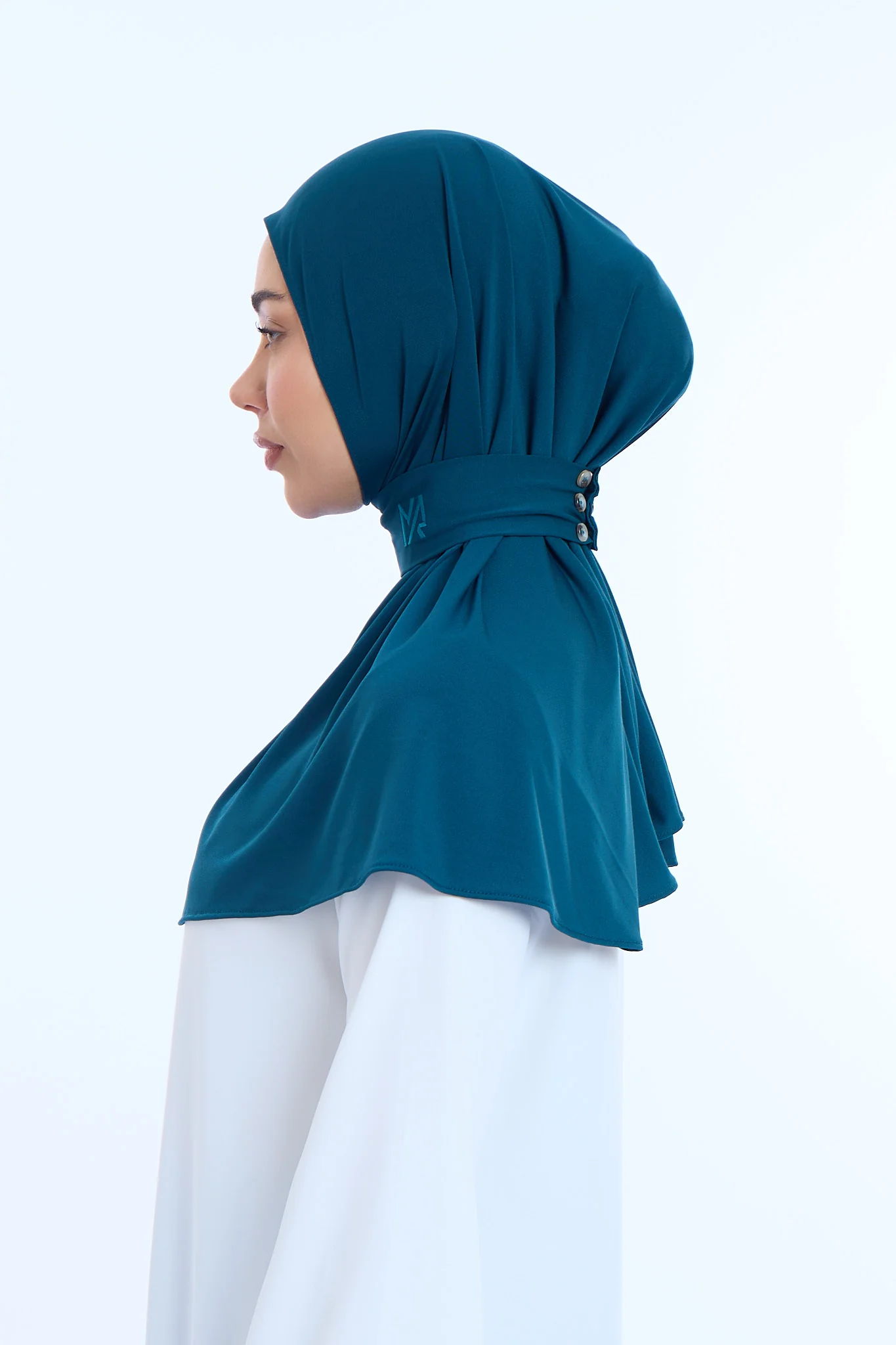 Instant Hijab Premium I Dark Teal Blu - Image 3