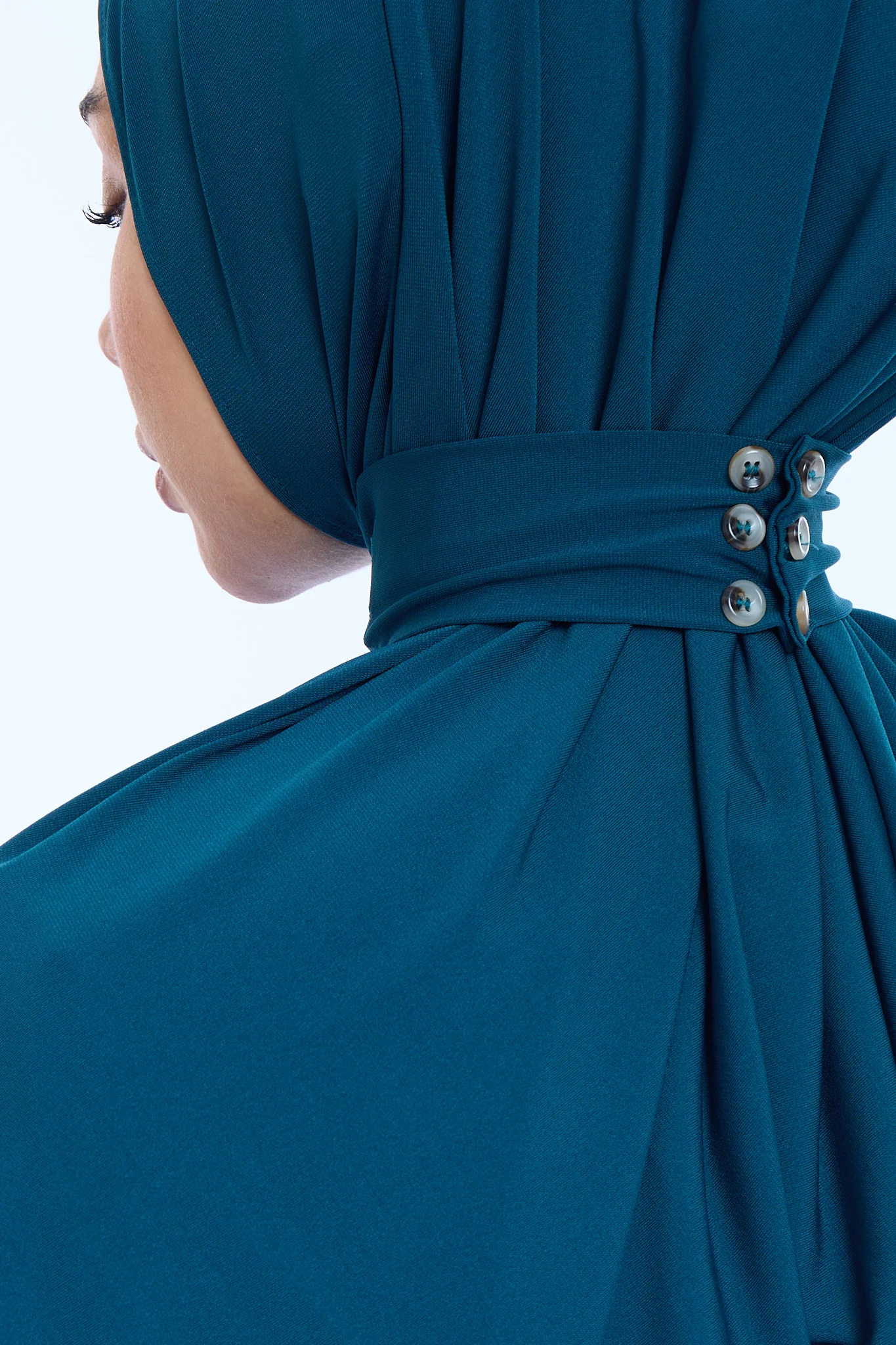 Instant Hijab Premium I Dark Teal Blu - Image 4