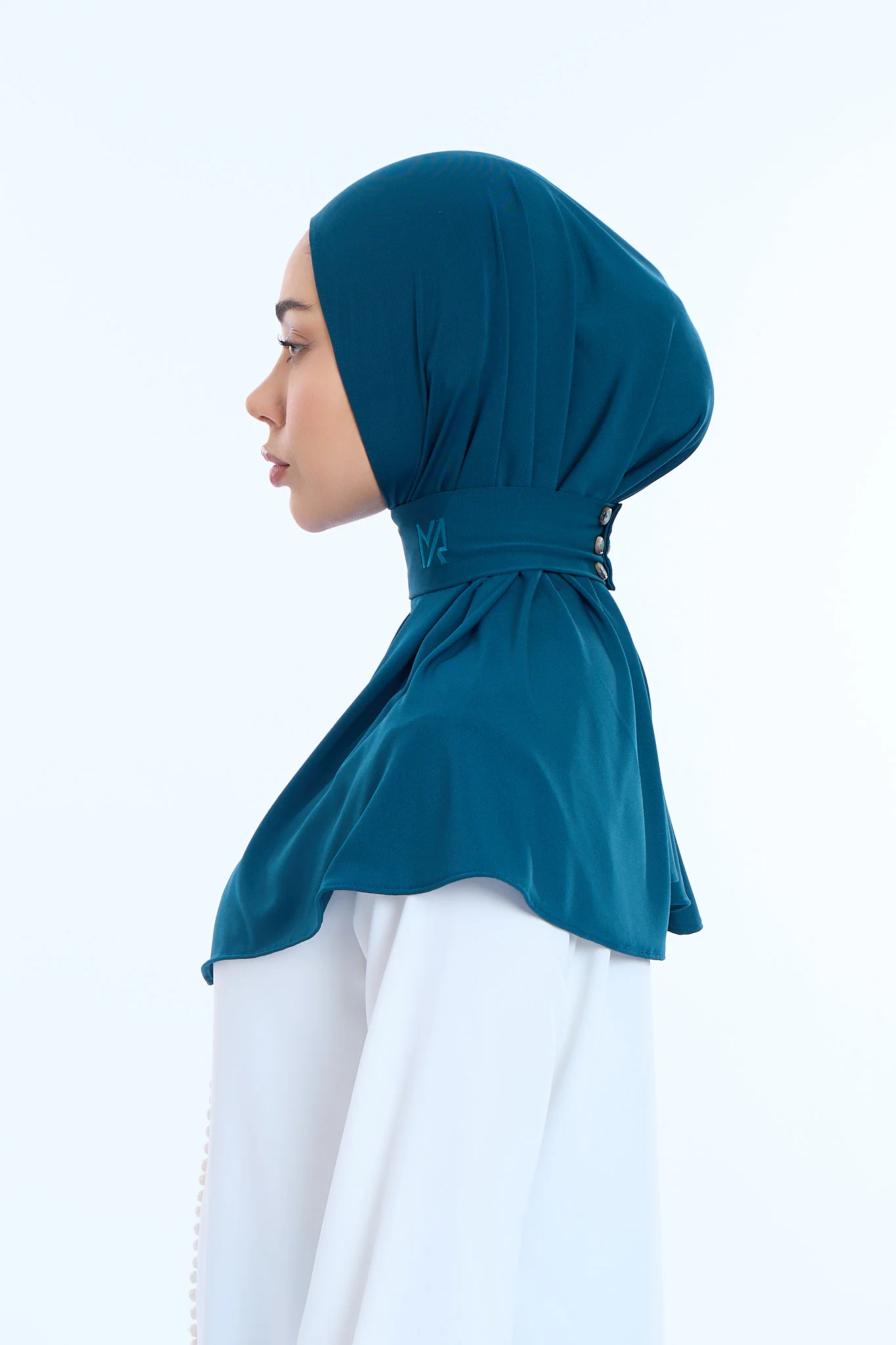 Instant Hijab Premium I Petrol Blue - Image 3