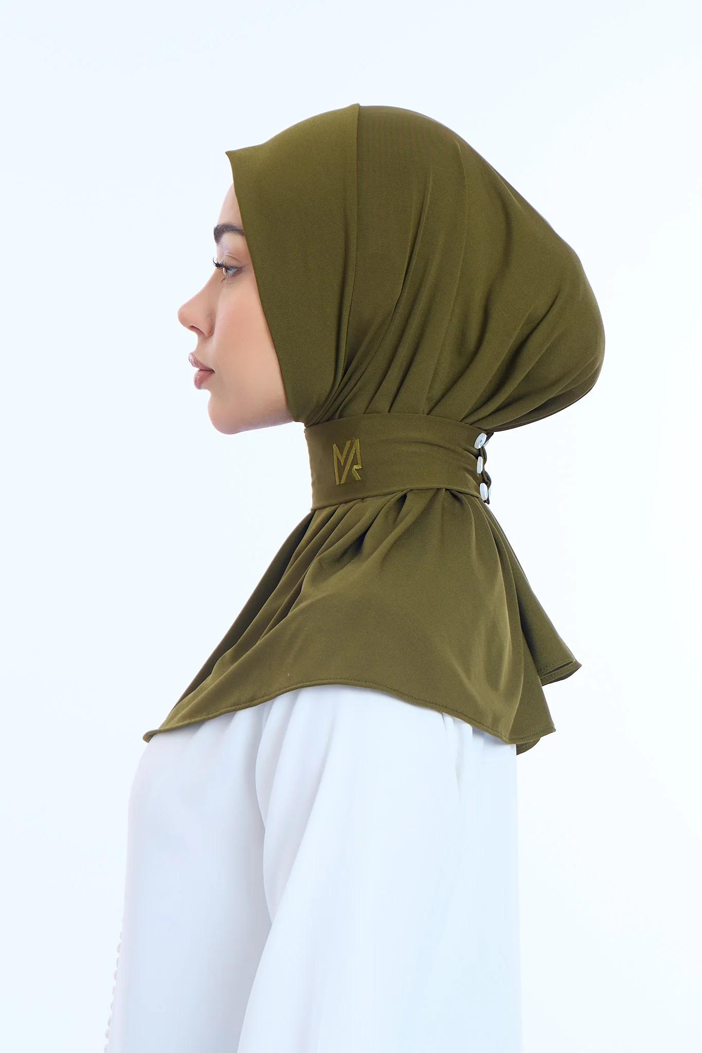 Instant Hijab Premium I Army Green - Image 3