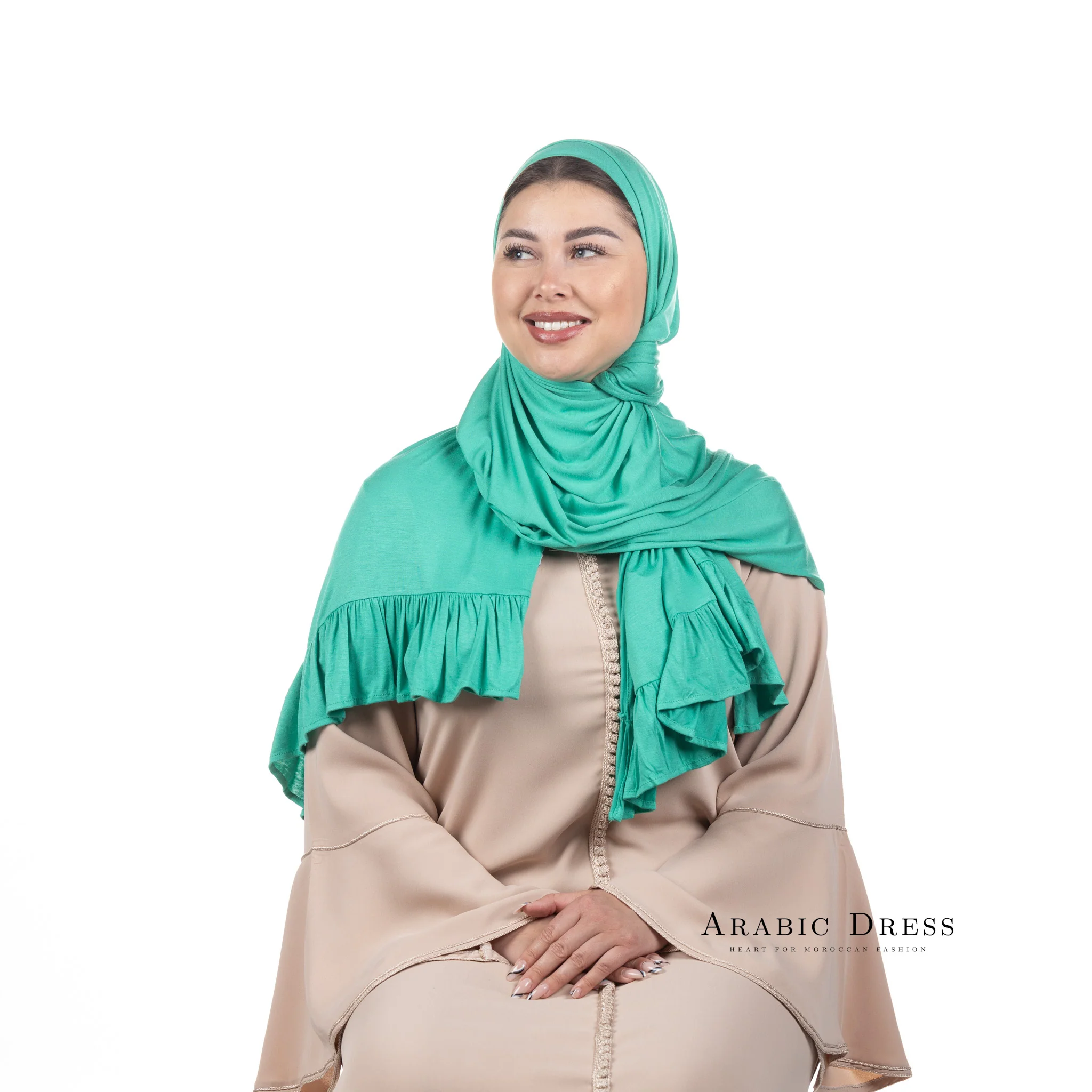Jersey Hijab Luna Turquiose - Image 2