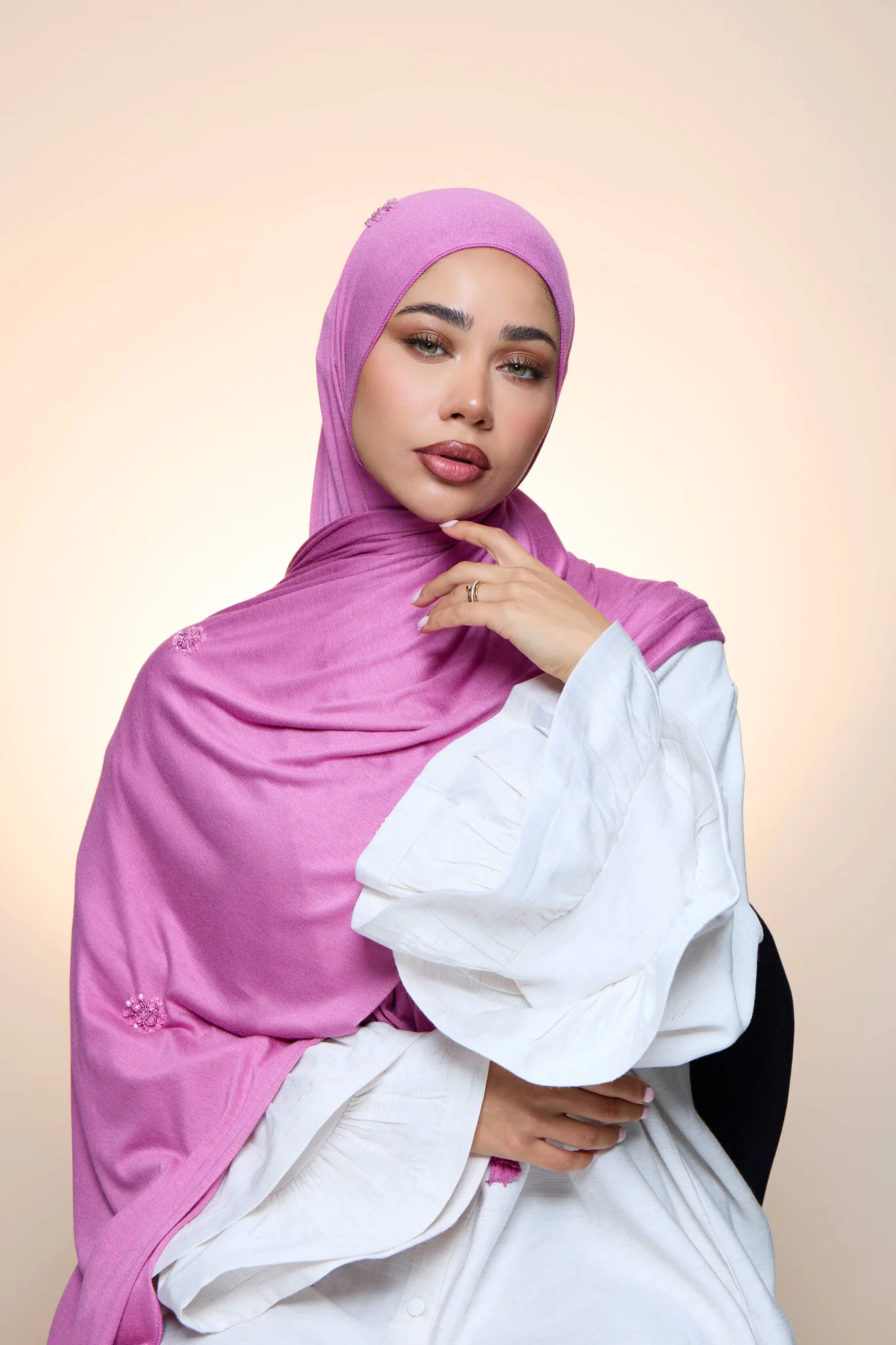 Jersey Hijab Zaya Ultra Pink - Image 2