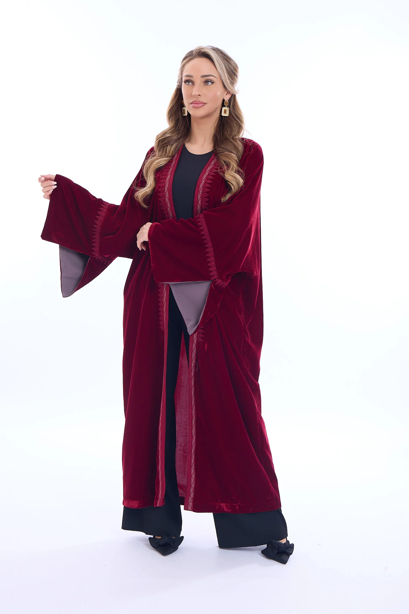 Kimono Celine Bordeaux - Image 2