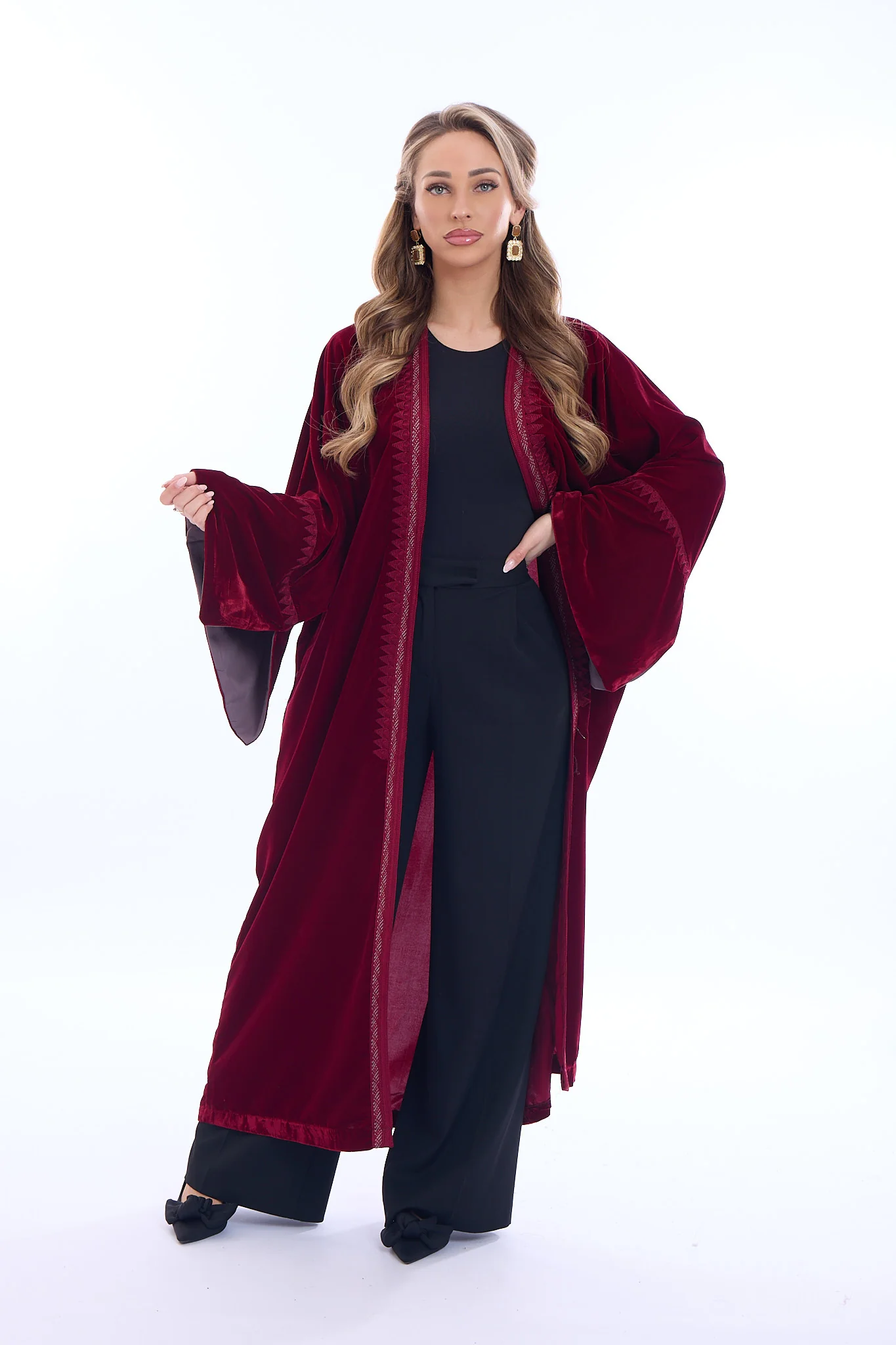 Kimono Celine Bordeaux - Image 3