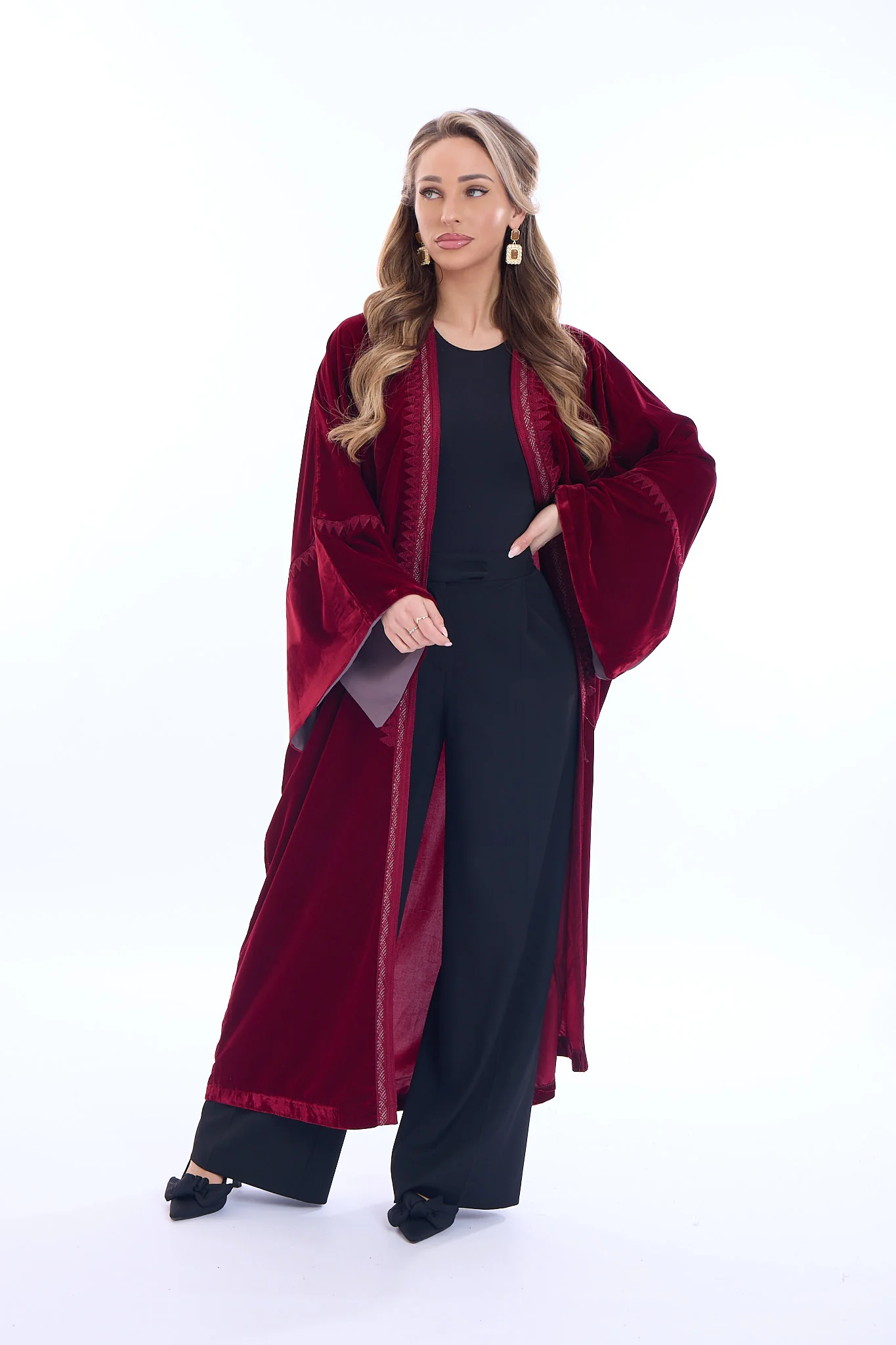 Kimono Celine Bordeaux - Image 4