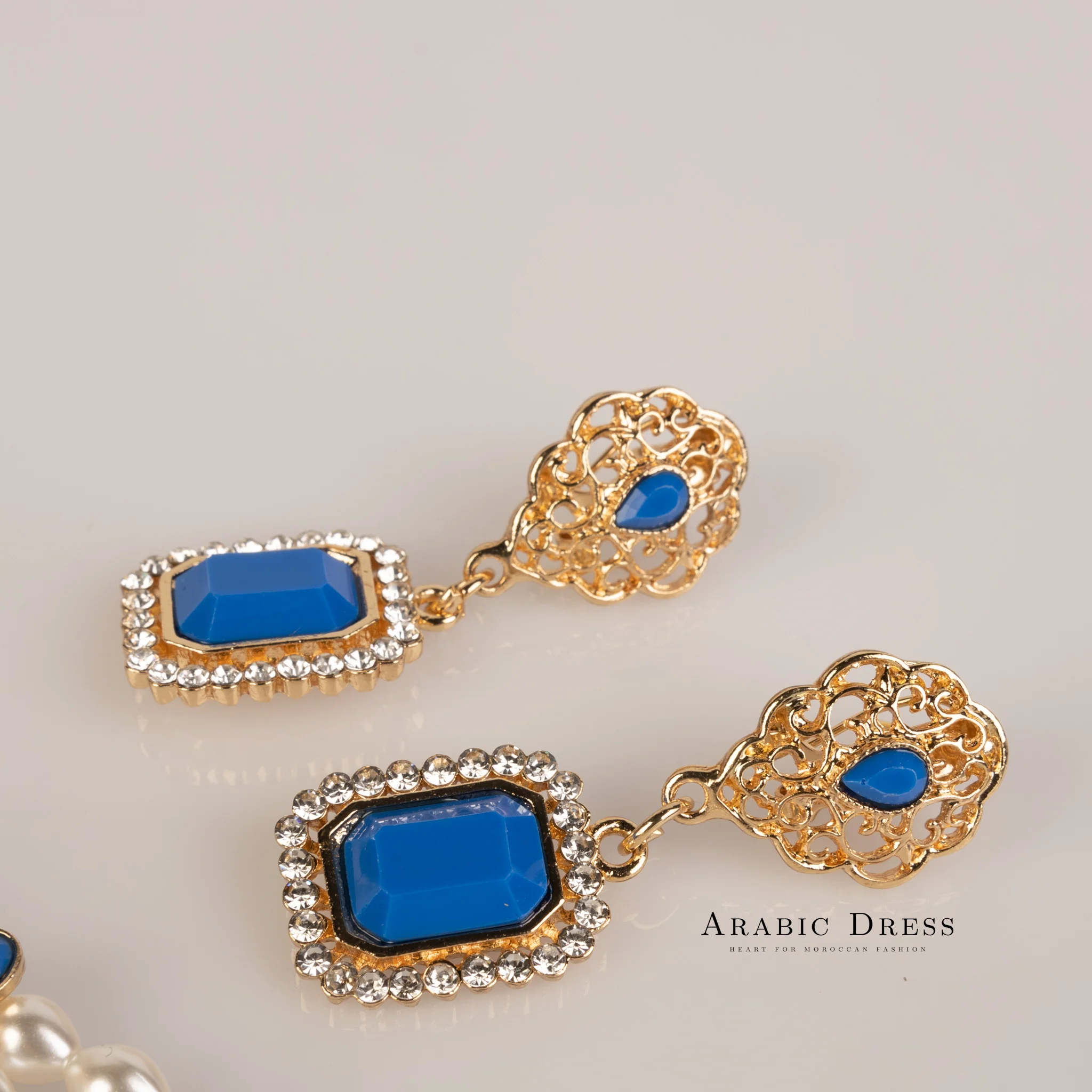 Nono pearl  blue necklace set - Image 2