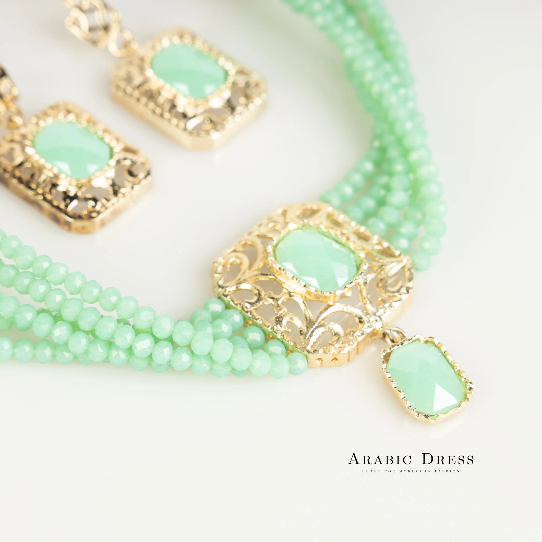 Pale Green Nifa necklace set - Image 2